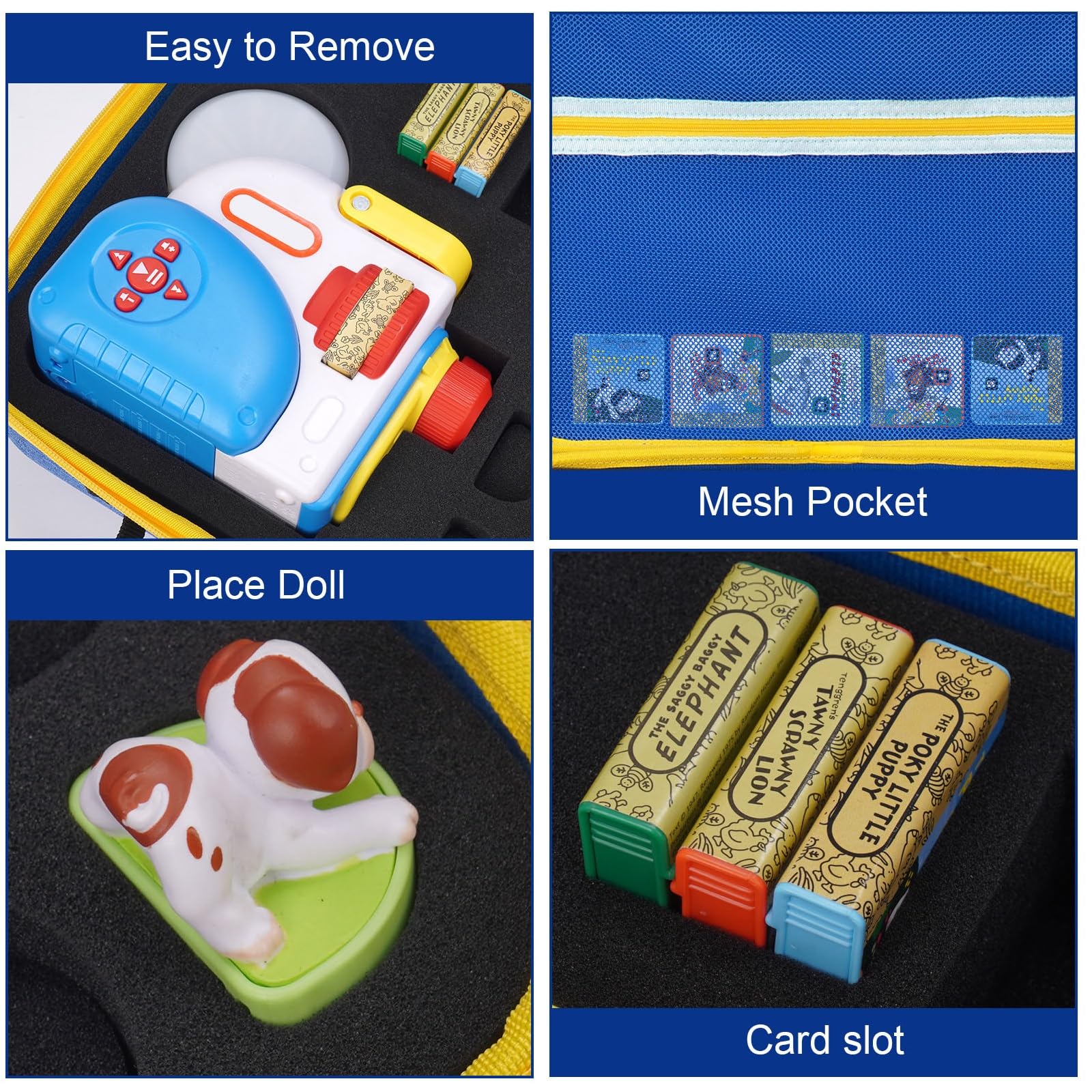 Little Tikes Story Dream Machine Travel Case - Durable Carry Box for Kids Books & Projector Toys | Perfect Gift for 3+ Year Old Girls | Blue Storage Organizer for Bedtime Stories, Travel & Playtime