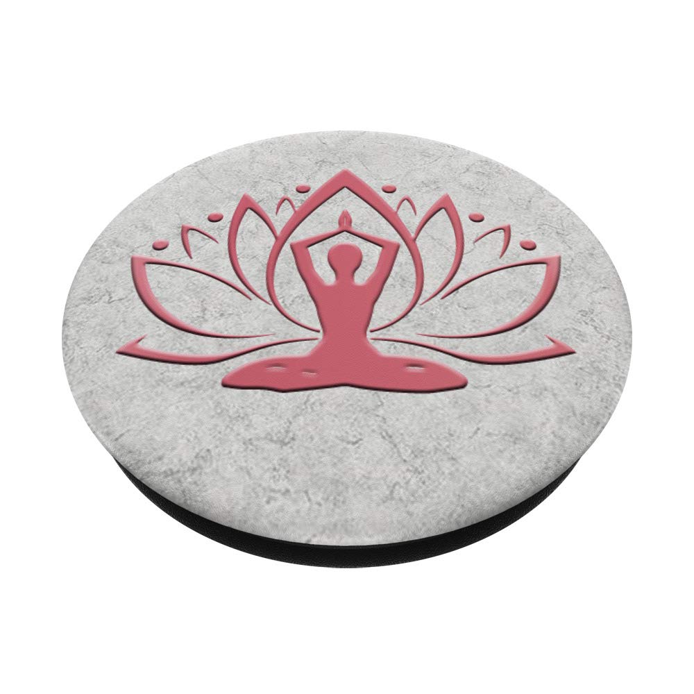 Lotus Flower Yoga Mat - Rose Pink Faux Marble Non-Slip Exercise Mat for Meditation, Relaxation & Yoga Poses - Perfect for Home, Studio & Outdoor Workouts