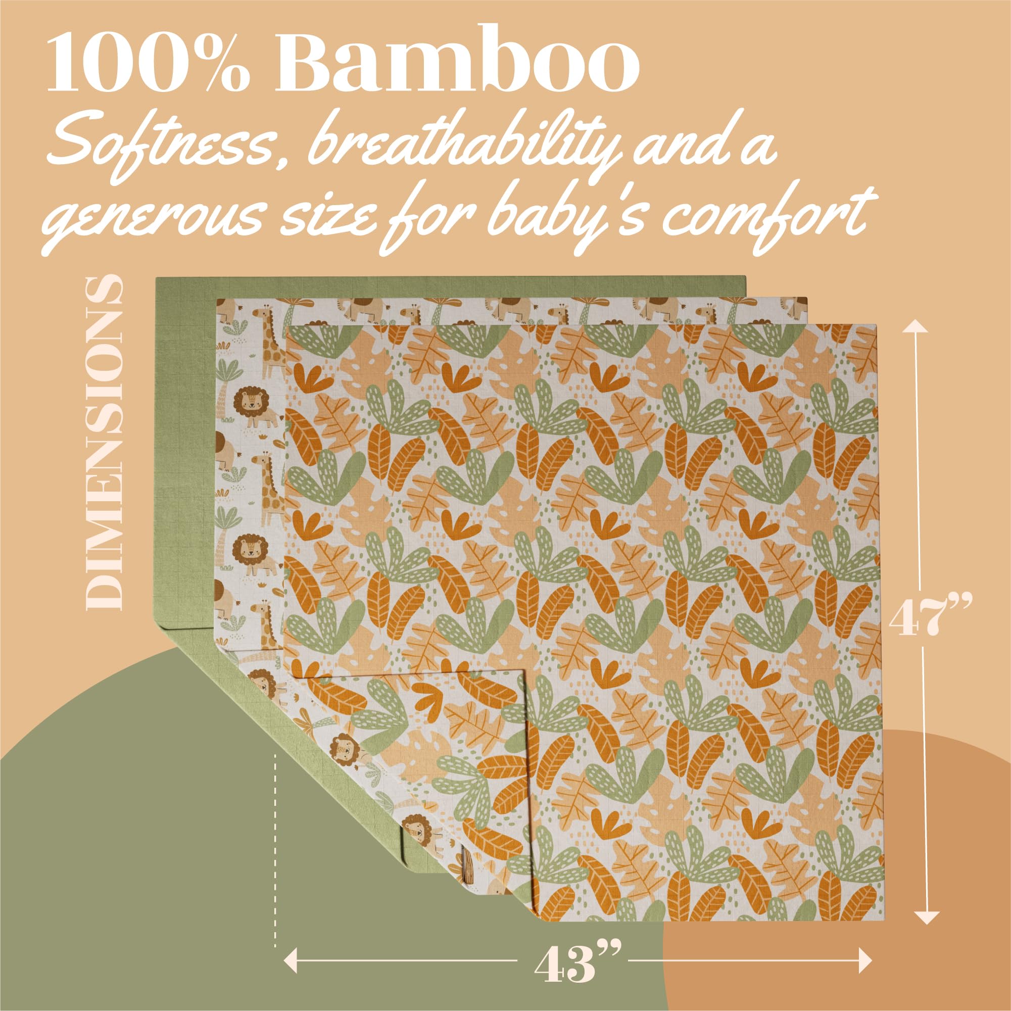 Premium Muslin Swaddle Blankets for Babies - Ultra Soft 3-Pack Receiving Blankets for Boys & Girls | Large Breathable Baby Essentials for Sleeping, Nursing & Travel