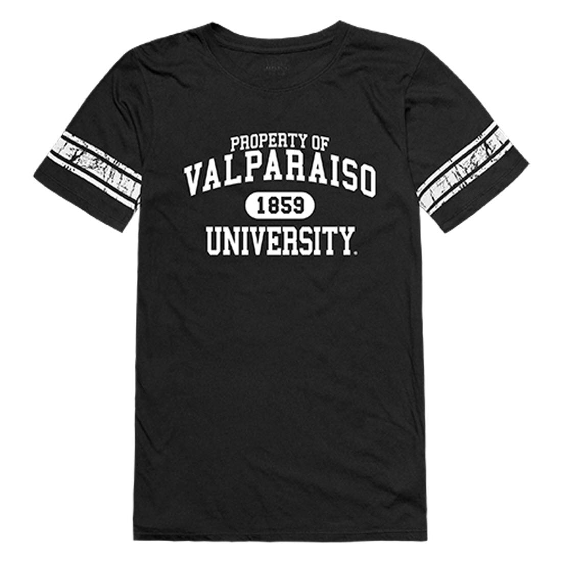 W Republic Valparaiso University Beacons Women's Football T-Shirt - Black, Small - Comfortable Fan Apparel for Game Day & Casual Wear