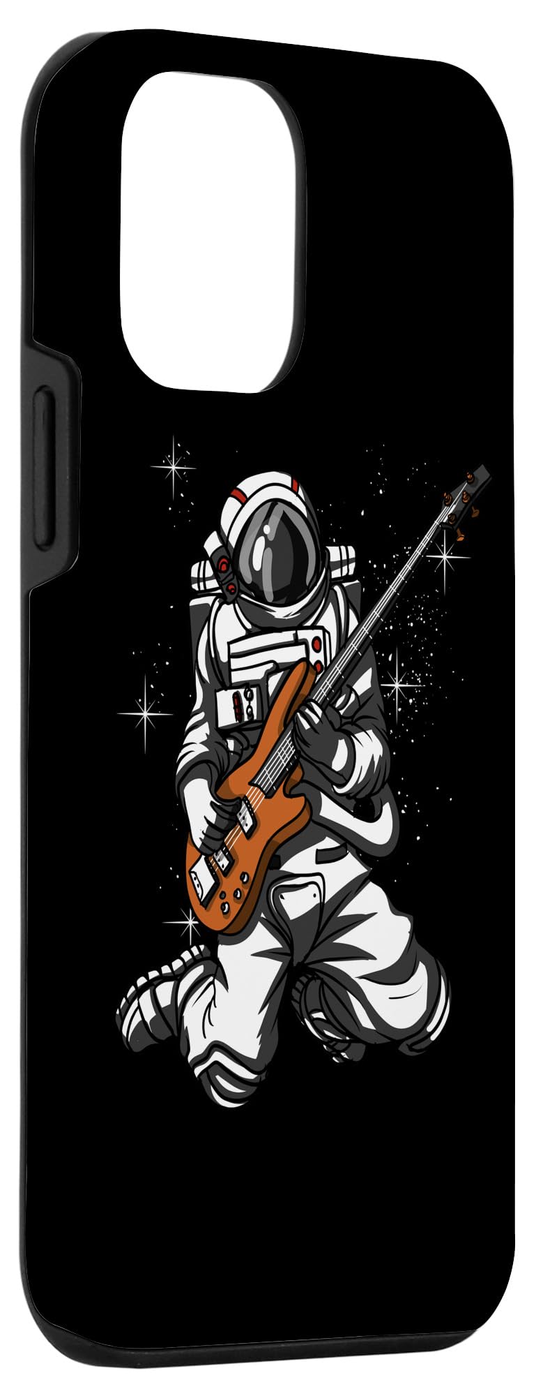 iPhone 12 Mini Case - Space Astronaut Playing Bass Guitar Design, Cosmic Guitarist Themed Protective Cover for Boys | Perfect Gift for Music Lovers & Space Enthusiasts