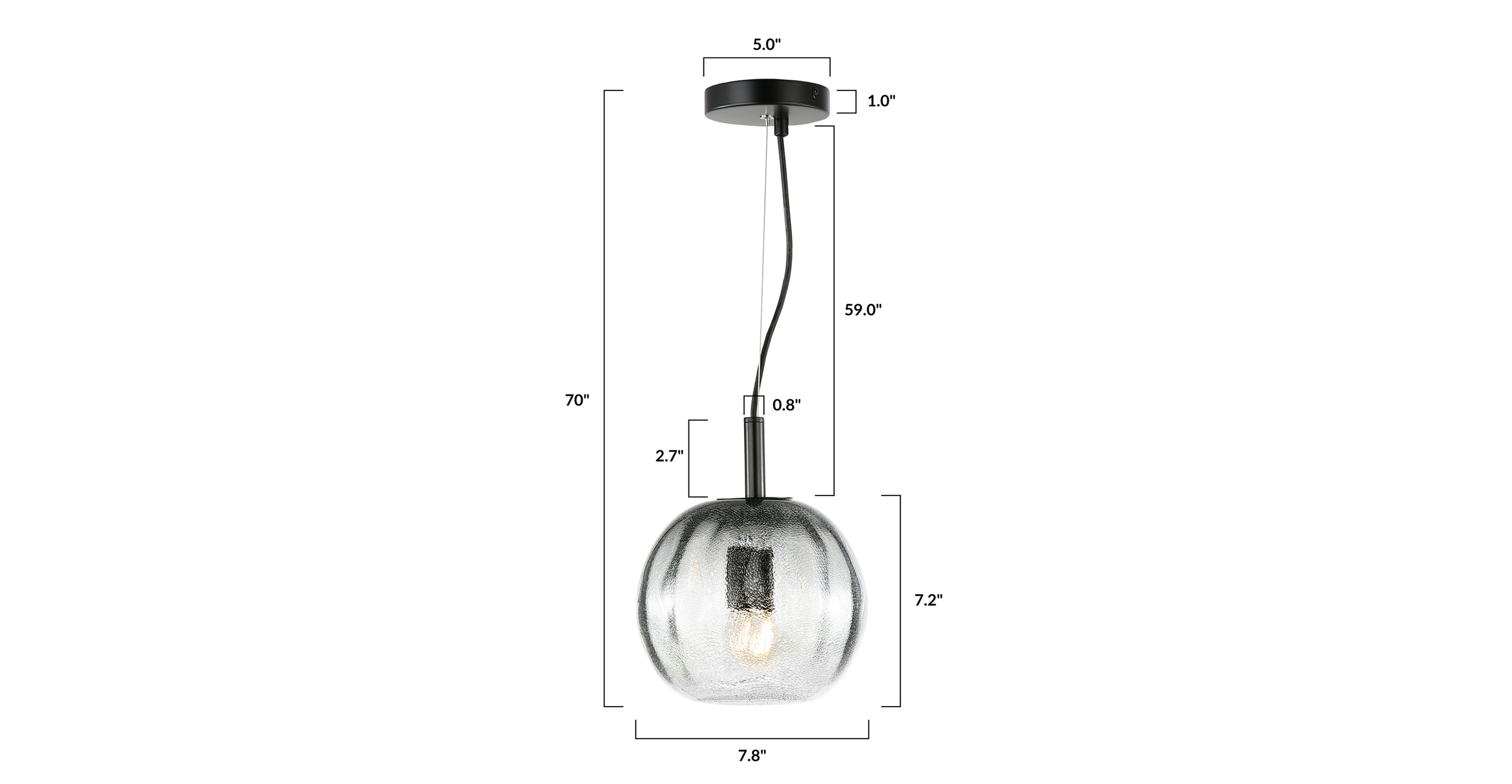 Ravello Pendant Light - Modern Ceiling Hanging Fixture for Kitchen Island, Dining Room & Bedroom | Dimmable LED Chandelier Lighting