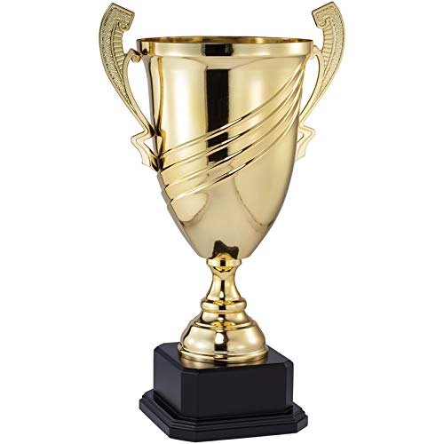 Customizable 23 Inch Italian Modern Gold Trophy Cup on Black Wood Base - Personalized Awards & Gifts for Corporate Events, Sports Achievements & Recognition Ceremonies