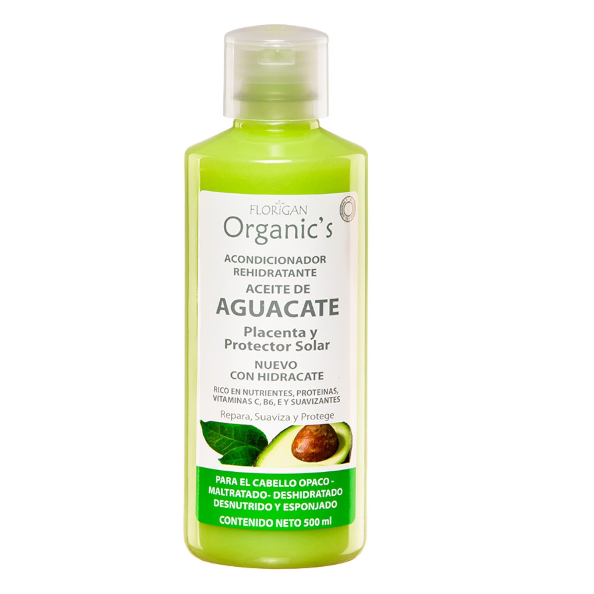 Florigan Hydrating Hair Conditioner with Avocado Oil - 500ml Deep Moisturizing Treatment for Dry, Damaged Hair - Salon Quality Leave-In Conditioner for Smooth, Shiny Hair at Home