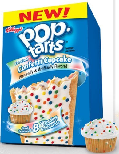 Kellogg's Pop-Tarts Toaster Pastries - Confetti Cupcake Flavor - 8 Count (2 Pack) | Breakfast Snacks for Kids & Quick On-the-Go Meals
