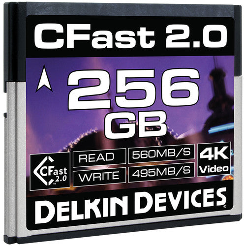Delkin DDCFST560256 256GB Cinema CFast 2.0 Memory Card - High-Speed Professional Video Storage for 4K/8K Cameras, DSLRs & Cinema Cameras - Perfect for Filmmaking, Broadcast & Photography