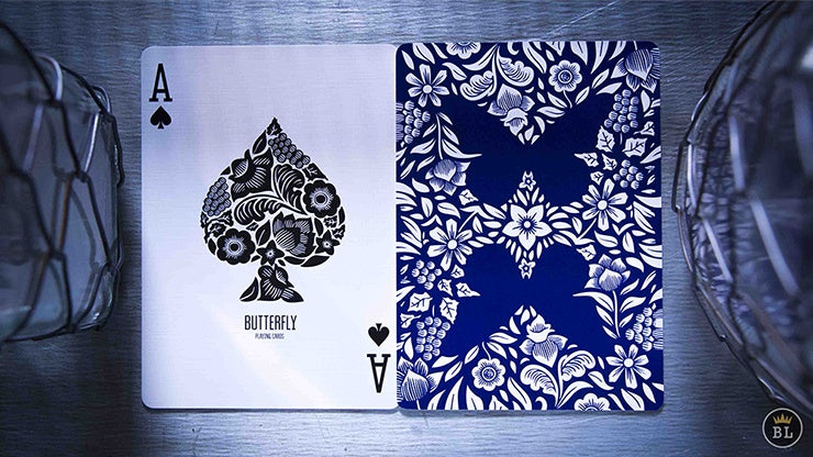 Blue Butterfly Decor - Elegant Second Edition Home & Garden Wall Art for Living Room, Bedroom, Office Decorations