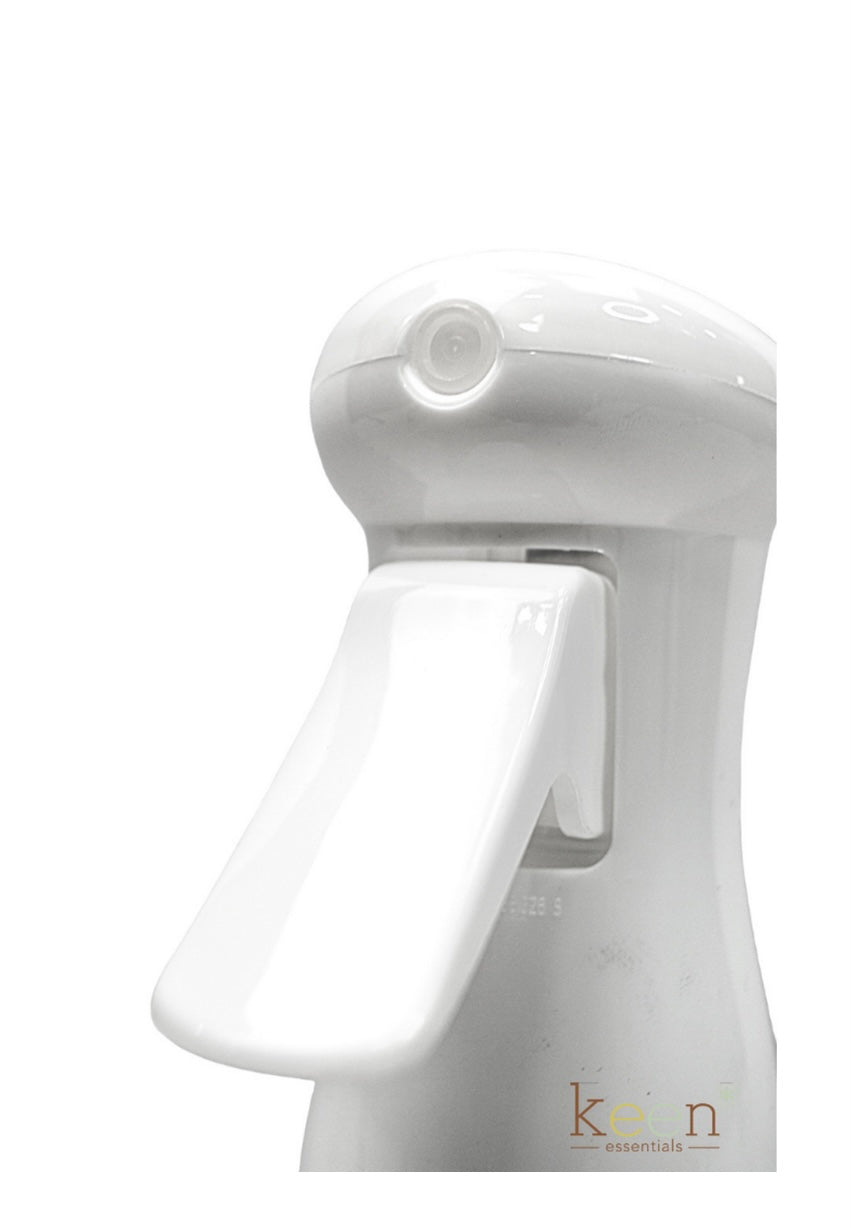 Keen Essentials Continuous Mist Spray Bottles - 12 OZ (360ml) Fine Mist Sprayer for Hair, Plants & Cleaning | Refillable Plastic Spray Bottle for Salon, Gardening & Home Use