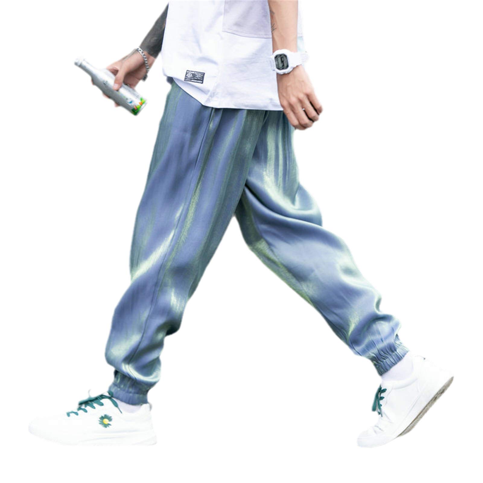 USTZFTBCL Men's Joggers Pants - Summer Loose Cargo Pants for Men, Hip Hop Streetwear Sweatpants with Pockets | Perfect for Gym, Running & Casual Wear