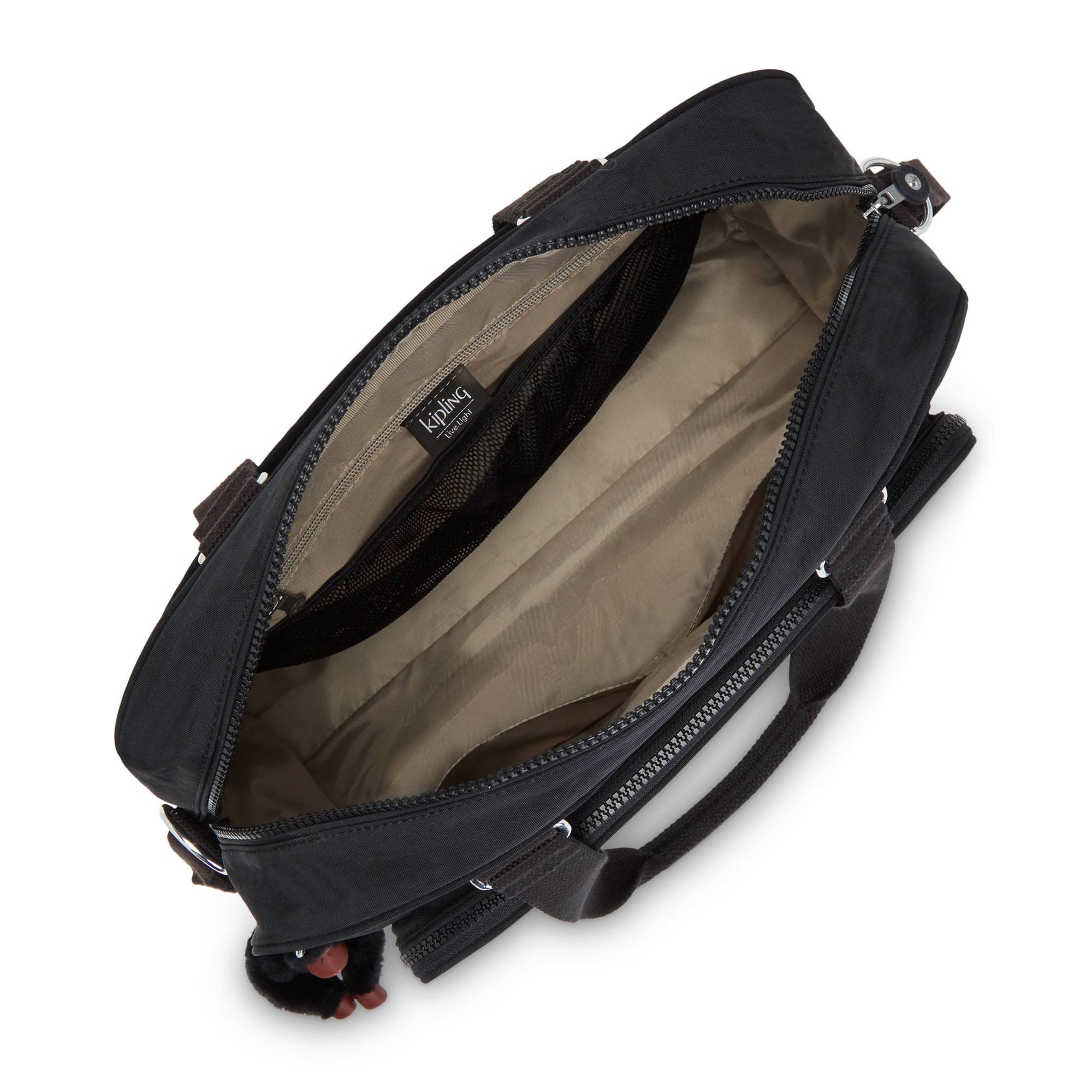 Kipling Alanna Large Diaper Bag for Moms - Stylish & Spacious Baby Bag with Multiple Pockets, Black Tonal | Perfect for Travel, Shopping & Everyday Use with Baby Essentials