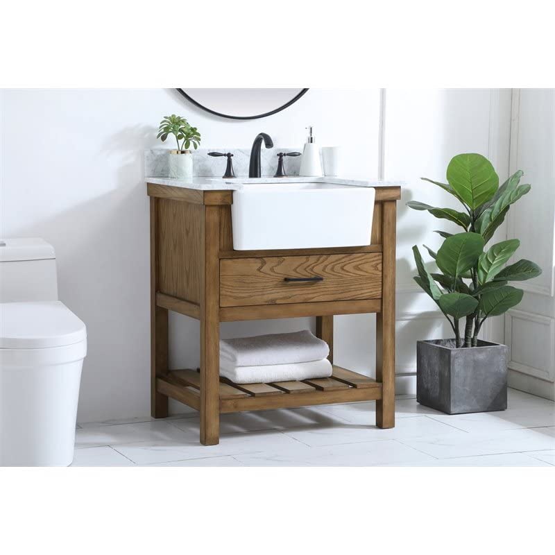 30-Inch Green Wood Bathroom Vanity with Backsplash - Elegant Single Sink Vanity for Modern Bathroom Decor | Perfect for Small Spaces & Guest Bathrooms