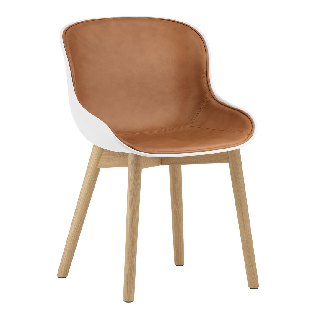 Hyg Side Chair with Wood Base and Front Upholstery - Modern Dining Room & Office Accent Chair for Home Decor