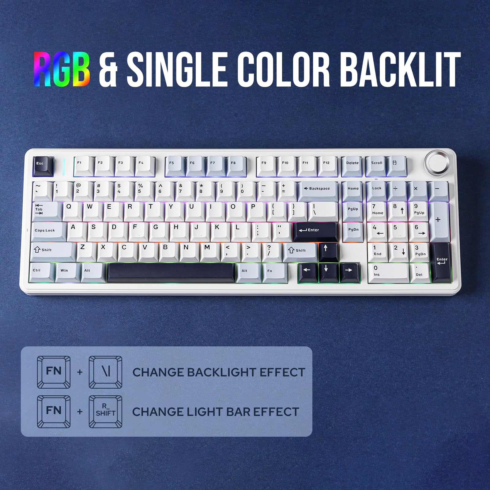 EPOMAKER F99 PRO Wireless Mechanical Keyboard - Hot Swappable, RGB Backlit, 8000mAh for Gaming & Office