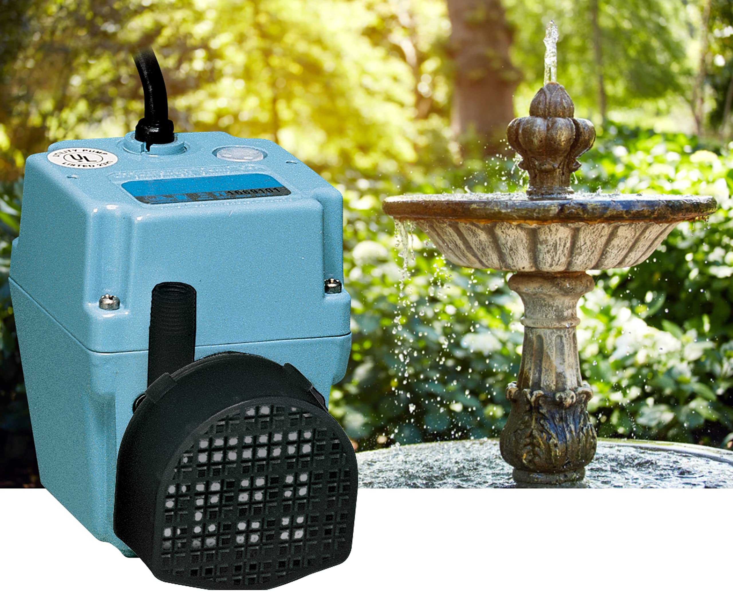 Little Giant 2E-38NT 115V 300 GPH 1/40 HP Manual Inline Submersible Oil-Filled Aluminum Water Pump with 10-Foot Cord - Blue (Model 502286) - Perfect for Basement Drainage, Aquariums, and Small Water Transfer Applications
