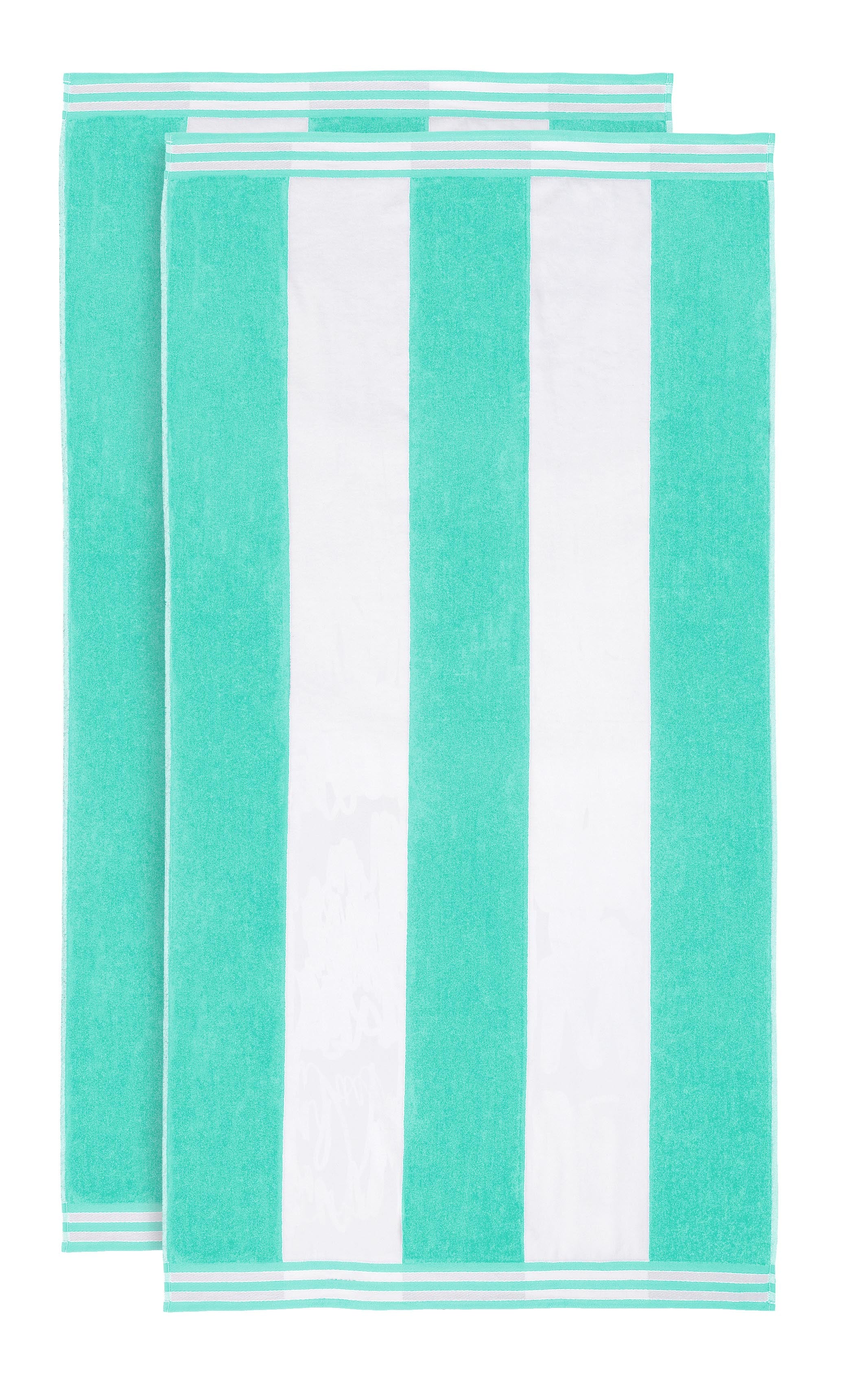 Premium Cabana Stripe Oversized Cotton Beach Towel Set of 2, 4, or 6 - Soft, Absorbent & Quick-Drying for Pool, Beach, Vacation & Spa Use
