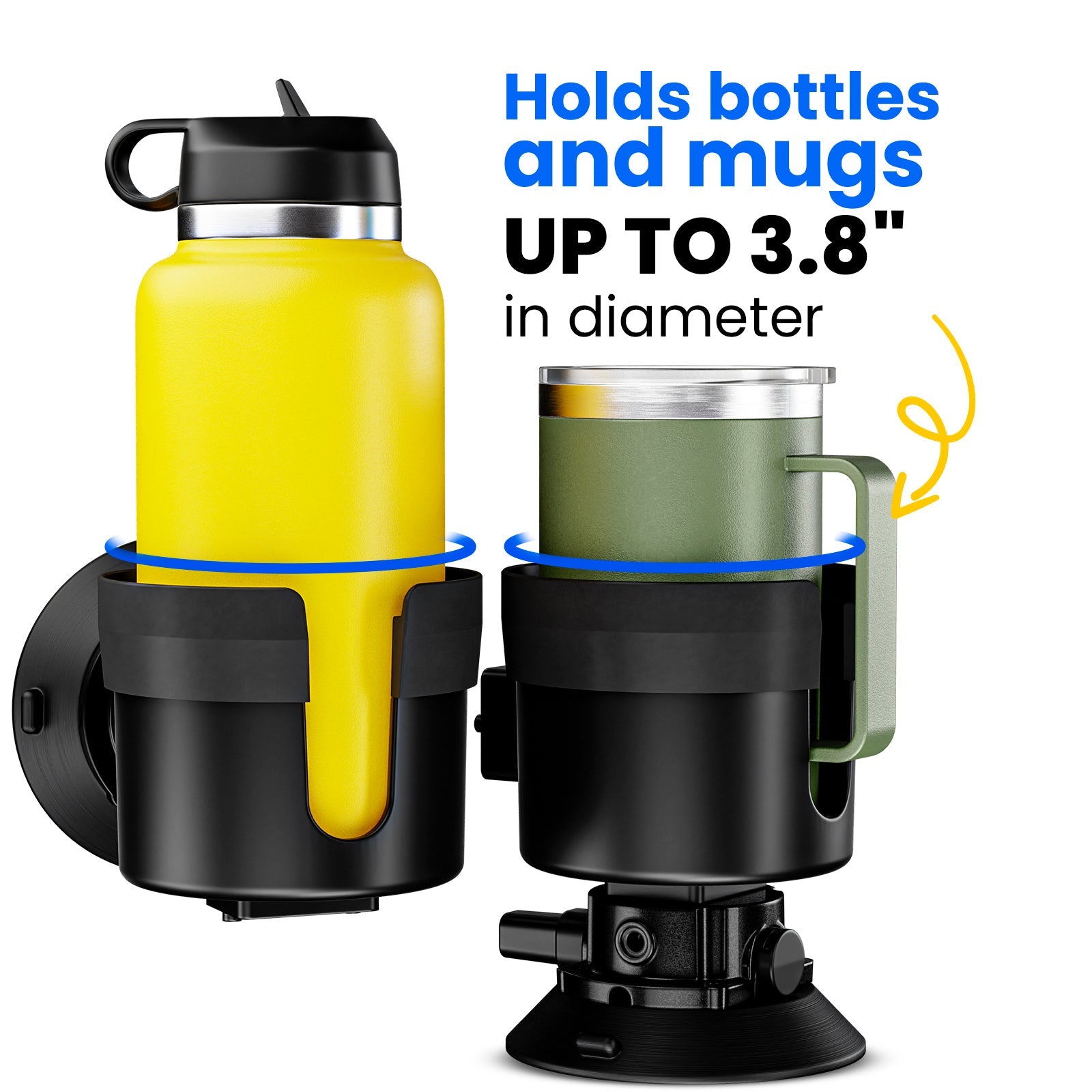 Vacuum Expander & Mount Cup Holder for Car - Strong Suction Phone Stand, Dashboard Organizer for iPhone, Samsung, GPS - Perfect for Road Trips, Commuting & Hands-Free Driving