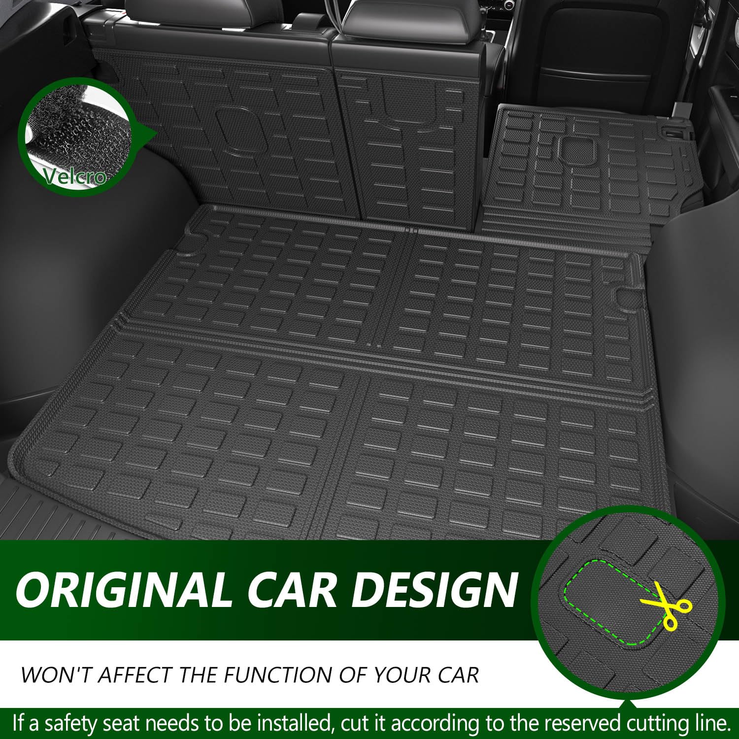 2023-2025 Mazda CX-5 All-Weather Floor Mats Set - TPE Cargo Liner + Backrest Protector + Trunk Mat - Perfect Fit for 23-25 CX-5 Models - Ideal for Road Trips, Camping & Daily Use