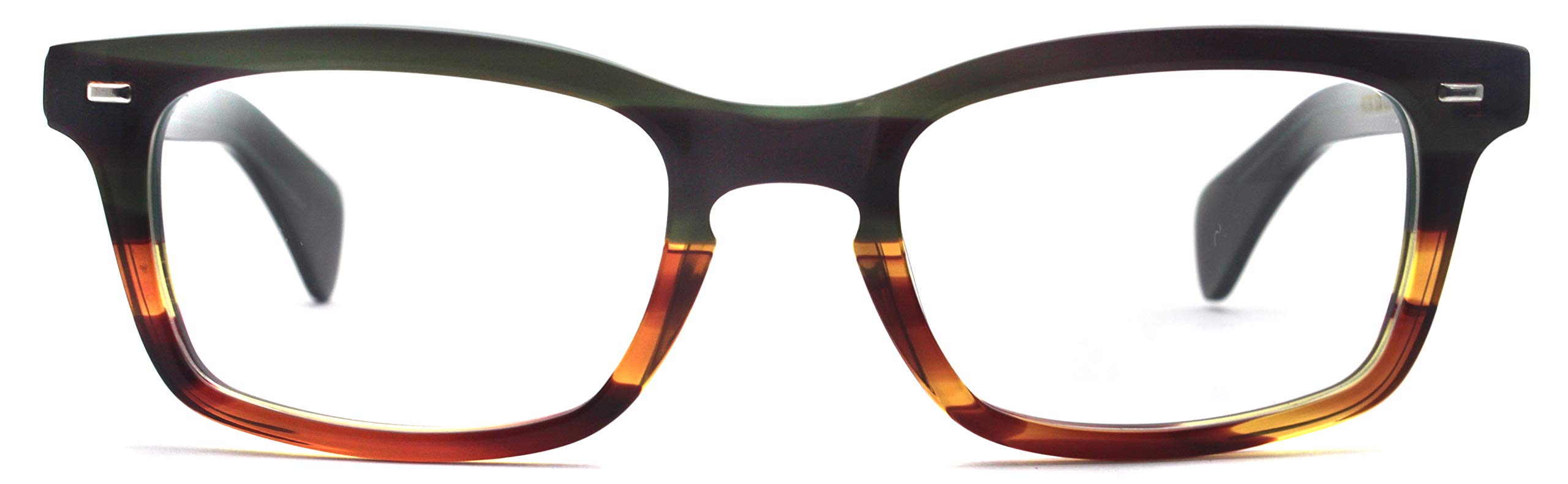 Stylish Acetate Eyeglasses for Men & Women - Non-Prescription Rectangle Fashion Glasses with Thick Frame - Perfect for Reading, Work & Everyday Wear