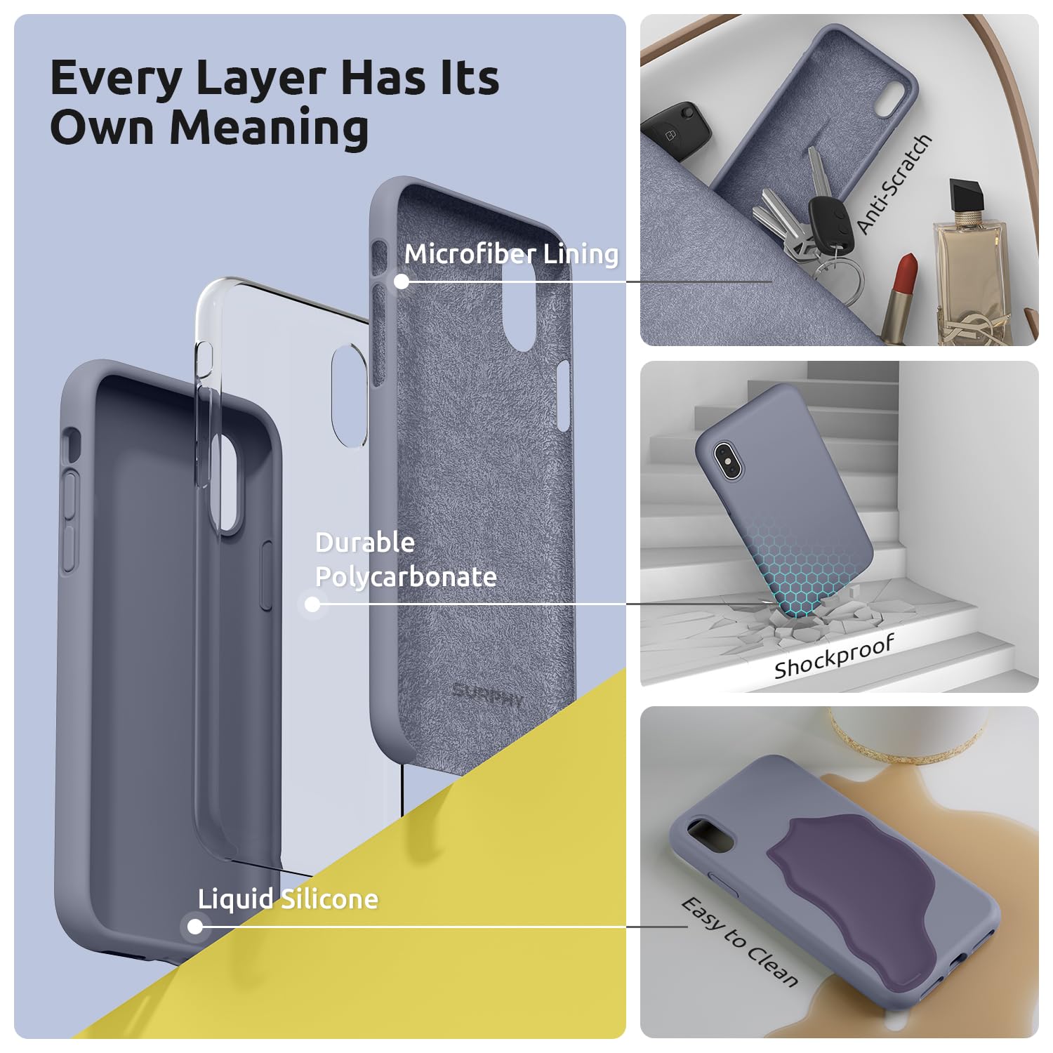 Premium Liquid Silicone Case for iPhone X & iPhone XS (5.8
