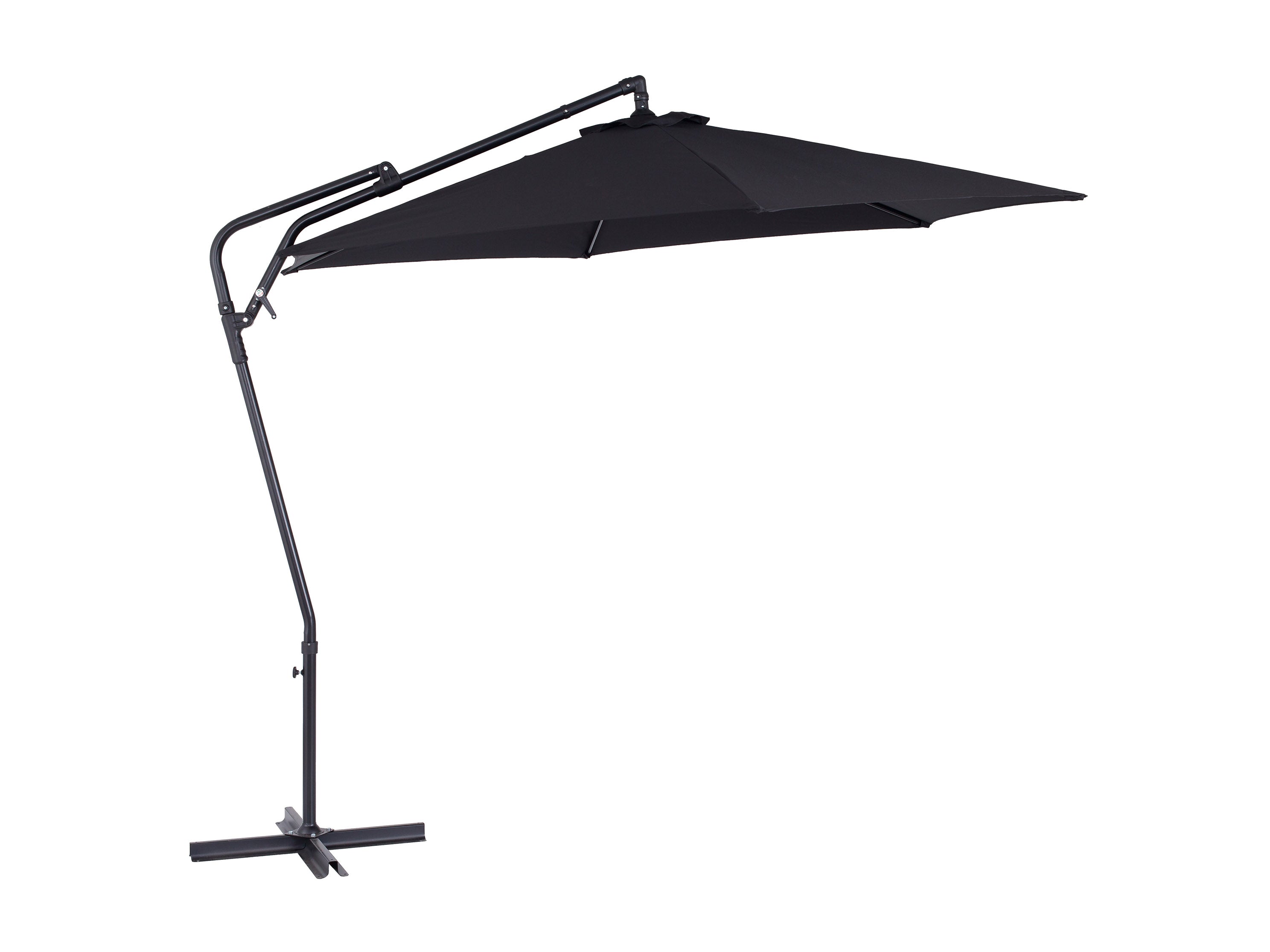 10ft Black Cantilever Umbrella - Heavy Duty Outdoor Patio Umbrella with Wind Vent, Perfect for Poolside, Garden, Deck, and Backyard Relaxation