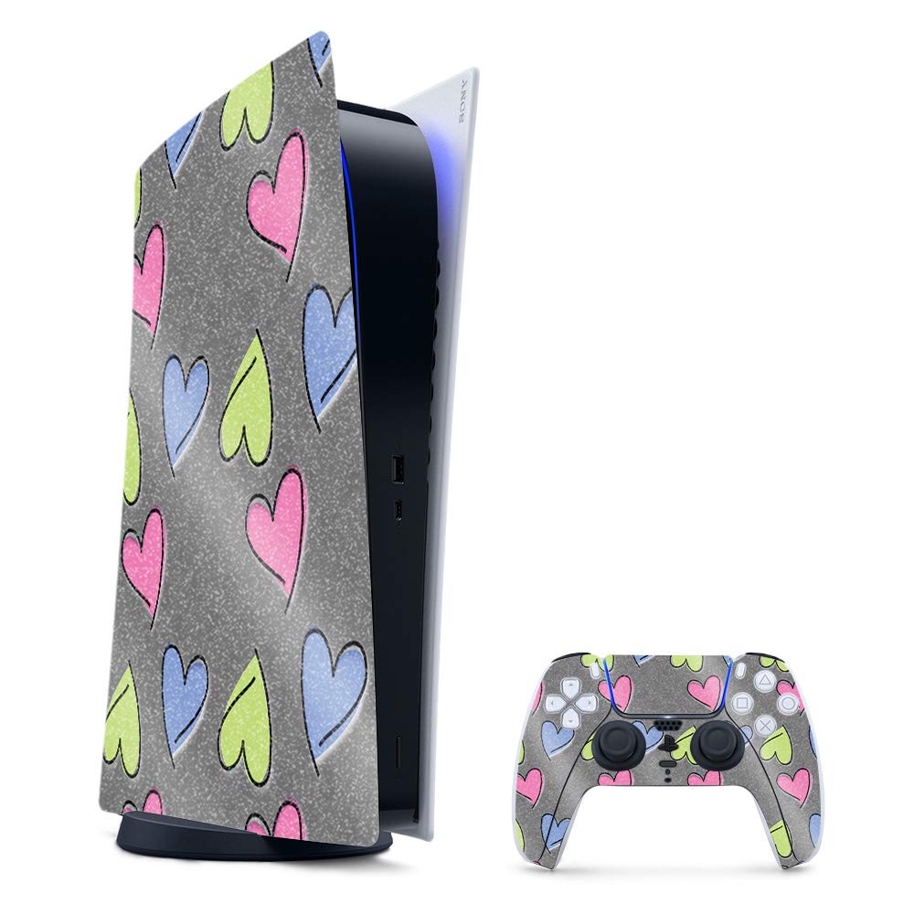 Glossy Glitter PS5 Skin - Girly Gaming Cover for PlayStation 5 Digital Edition | Durable & Easy to Apply | Perfect for Gaming Setups & Decor