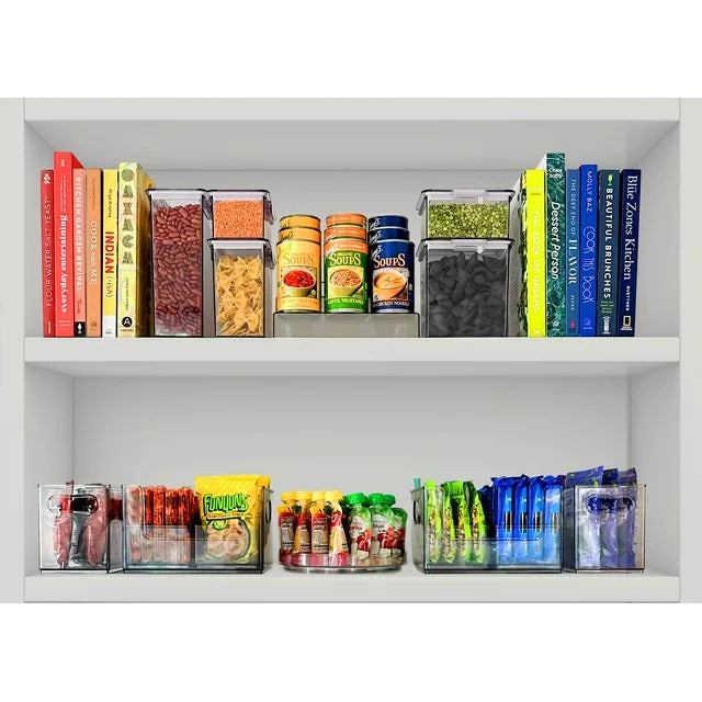 The Home Edit 17-Piece Pantry Organization Set - Premium Kitchen Storage Containers for Flour, Sugar, Rice & Spices - Perfect for Pantry, Cabinet & Countertop Organization