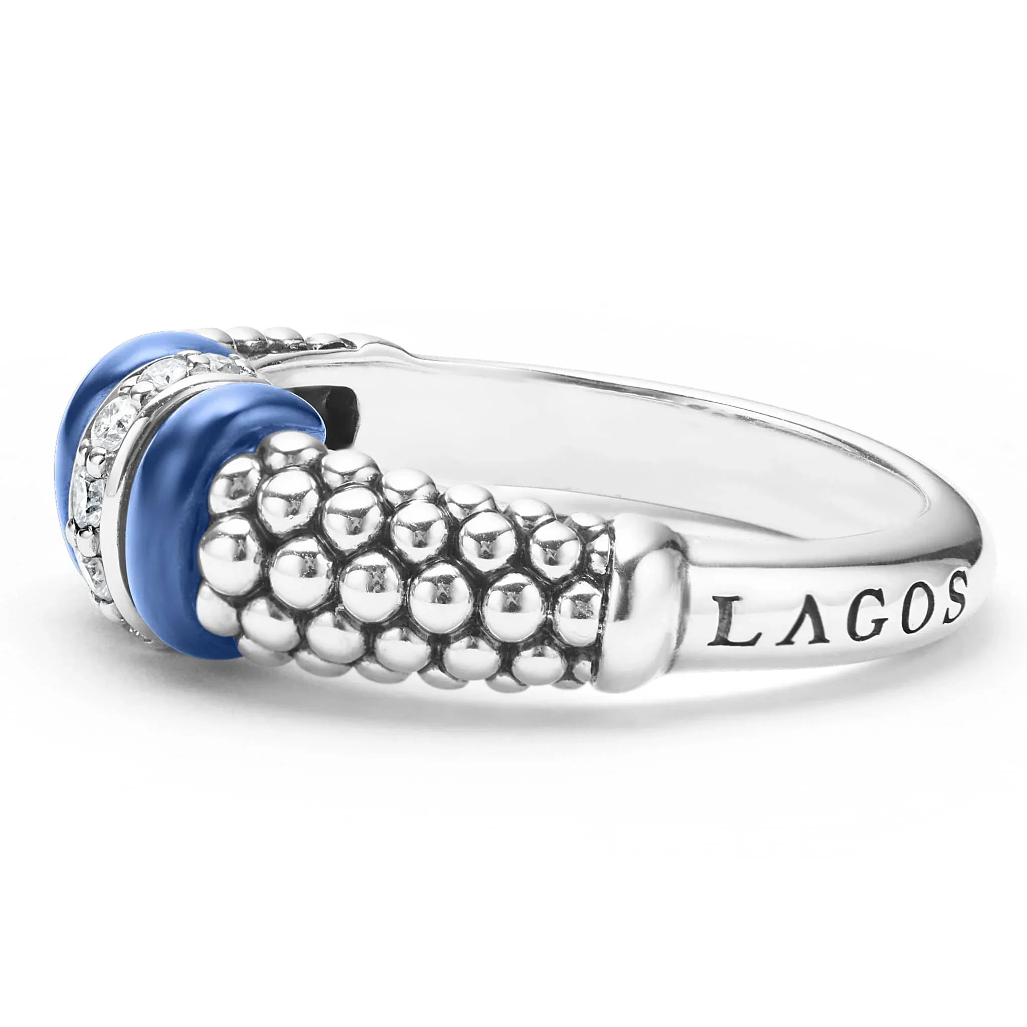 Elegant Ceramic and Diamond Caviar Ring for Women - Luxury Fashion Jewelry Gift for Anniversary, Valentine's Day & Special Occasions