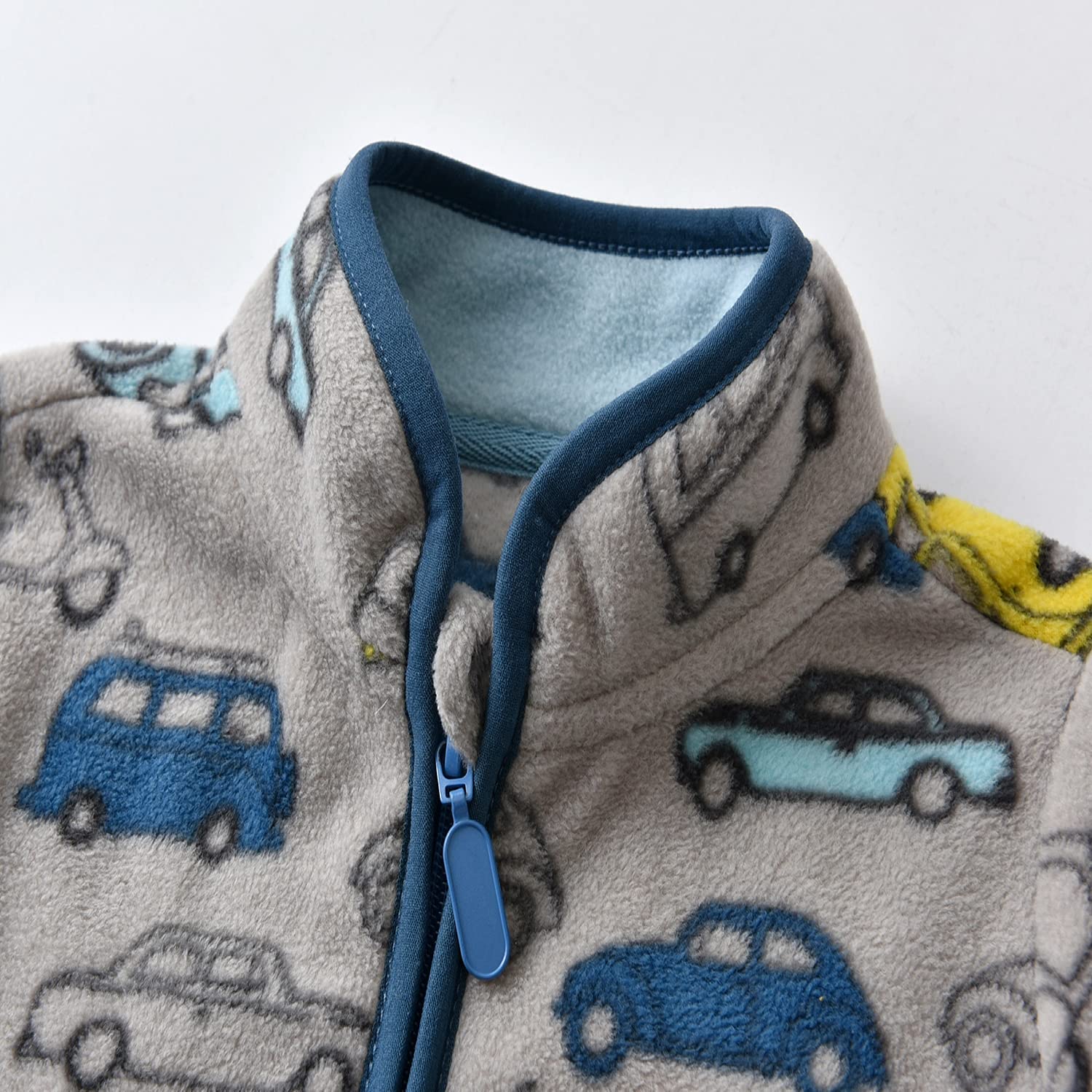 Boys' Full Zip Fleece Jacket with Fun Prints - Warm & Cozy Outerwear for Toddlers - Perfect for Playdates, School & Outdoor Adventures