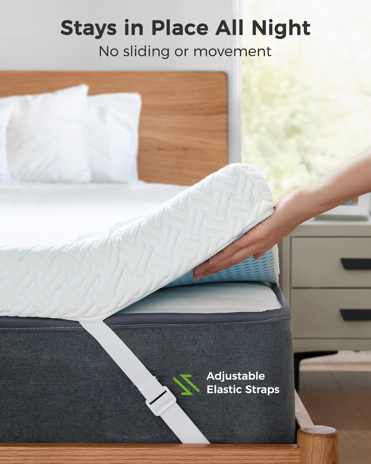 PERLECARE Twin XL Mattress Topper - 3 Inch Cooling Memory Foam Mattress Pad for Back Pain Relief, Breathable Bamboo Cover, Removable & Washable, Non-Slip, CertiPUR-US & Oeko-Tex Certified - Perfect for Hot Sleepers, Pressure Relief, and Enhanced Comfort in Dorms, Guest Rooms, or Home Use
