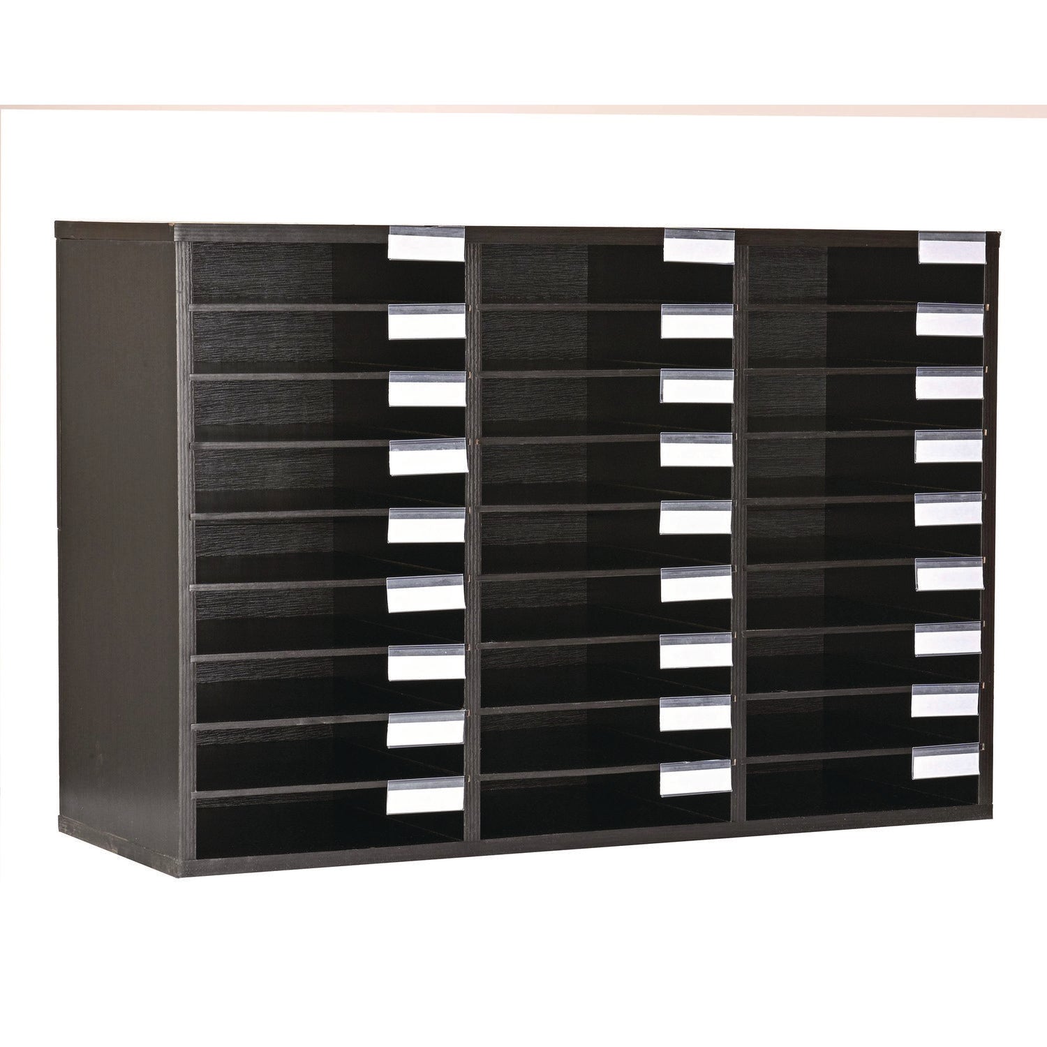 AdirOffice Wooden 27-Section Letter Size Literature Organizer - 31.49