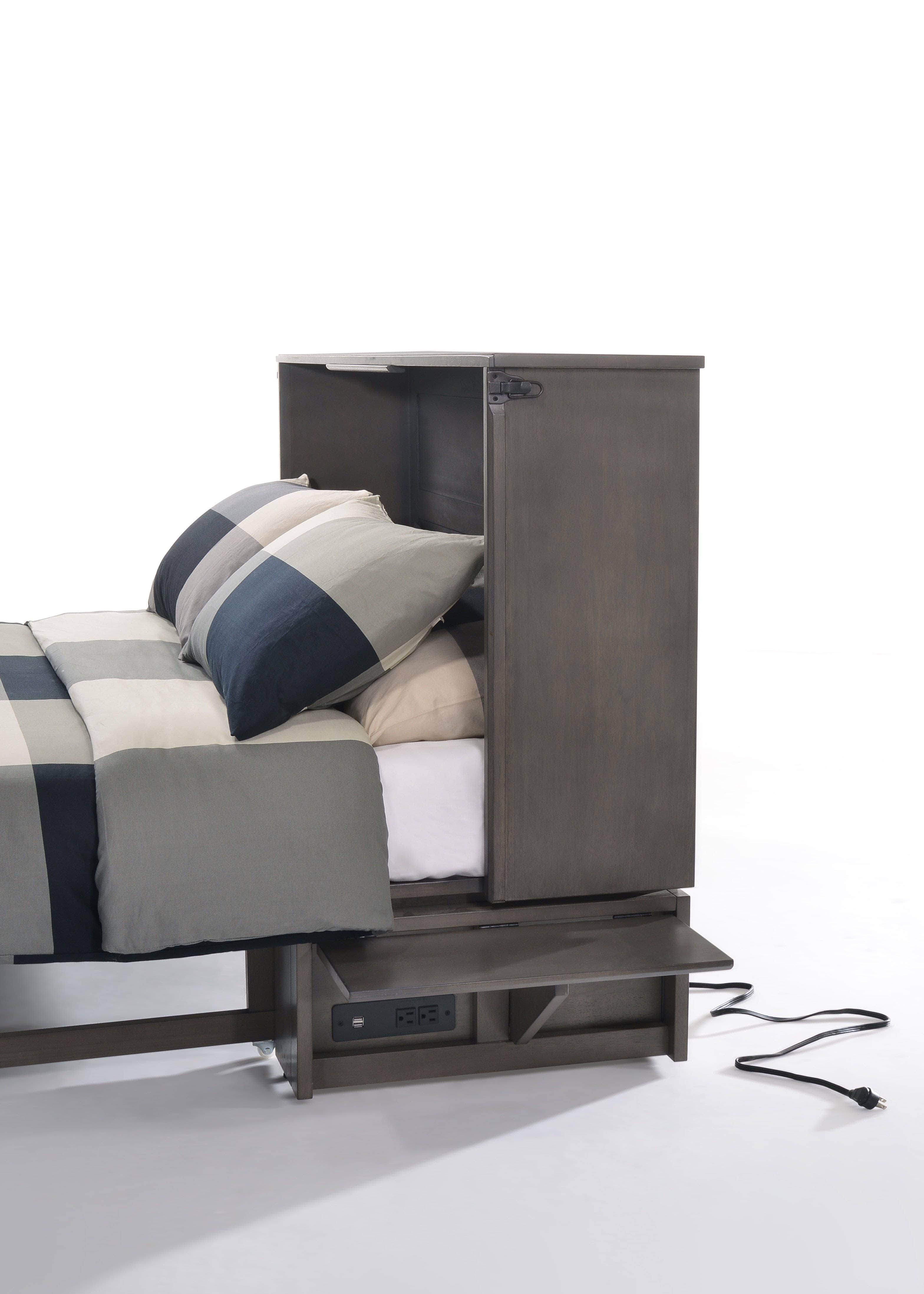 Sagebrush Murphy Bed Cabinet with Queen Gel Memory Foam Mattress - 2 Color Options | Space-Saving Wall Bed for Small Apartments, Guest Rooms & Home Offices