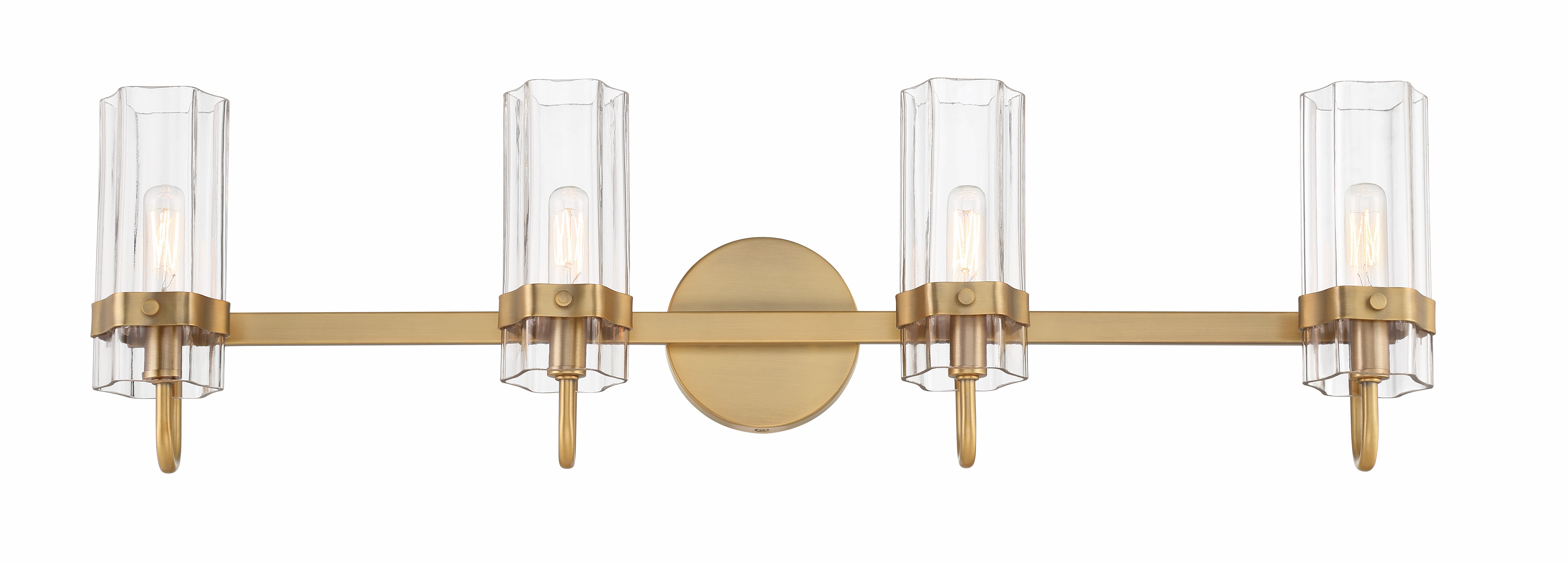 Tiffany Style Brass Vanity Light - Elegant Bathroom Sconce with Glass Shades for Makeup Mirror Lighting - Perfect for Bedroom, Bathroom, and Dressing Room Decor
