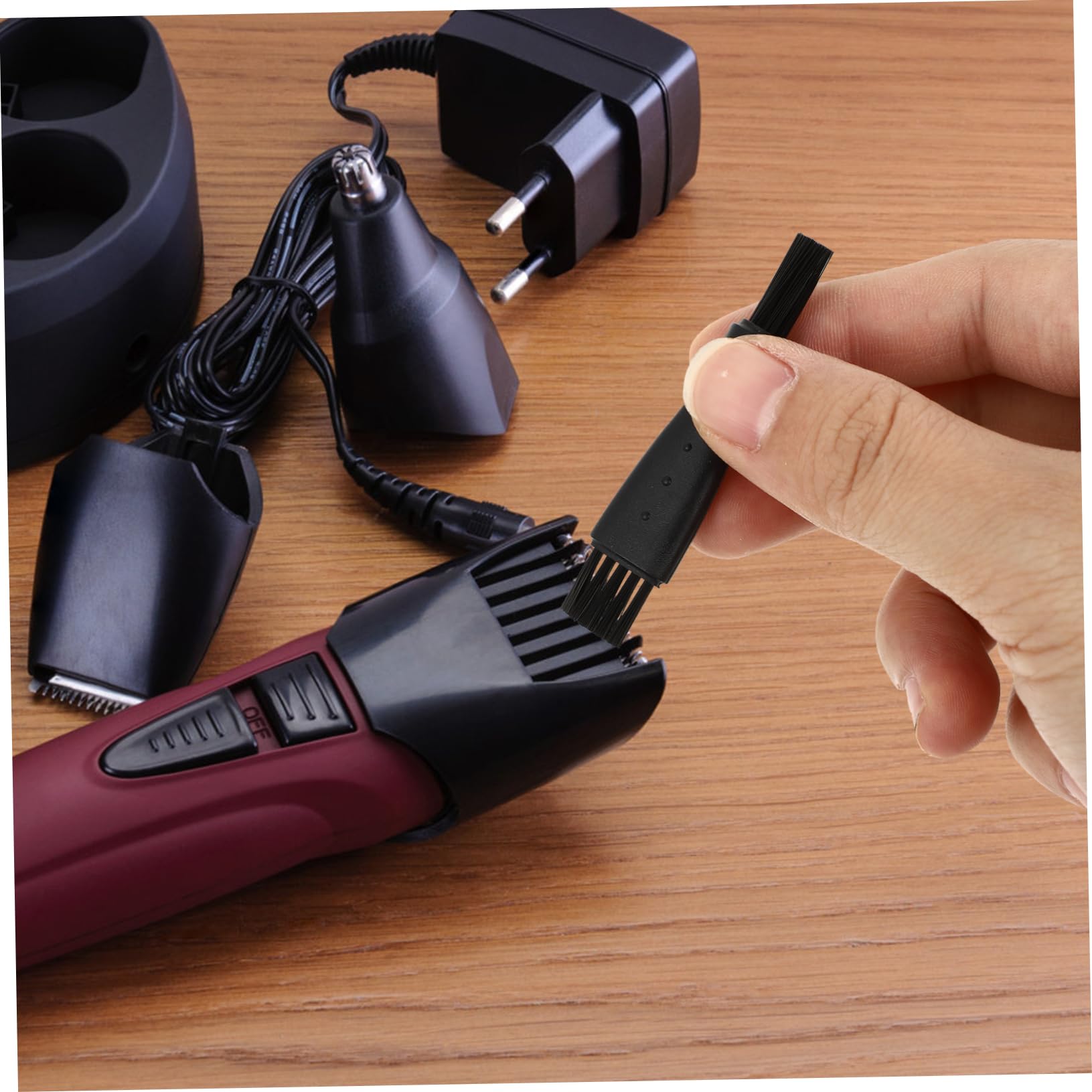 iPetboom 10-Pack Double-Sided Electric Shaver Cleaning Brush Replacement - Black Hair Brush for Electric Razors & Clippers - Perfect for Men's Grooming & Shaver Maintenance
