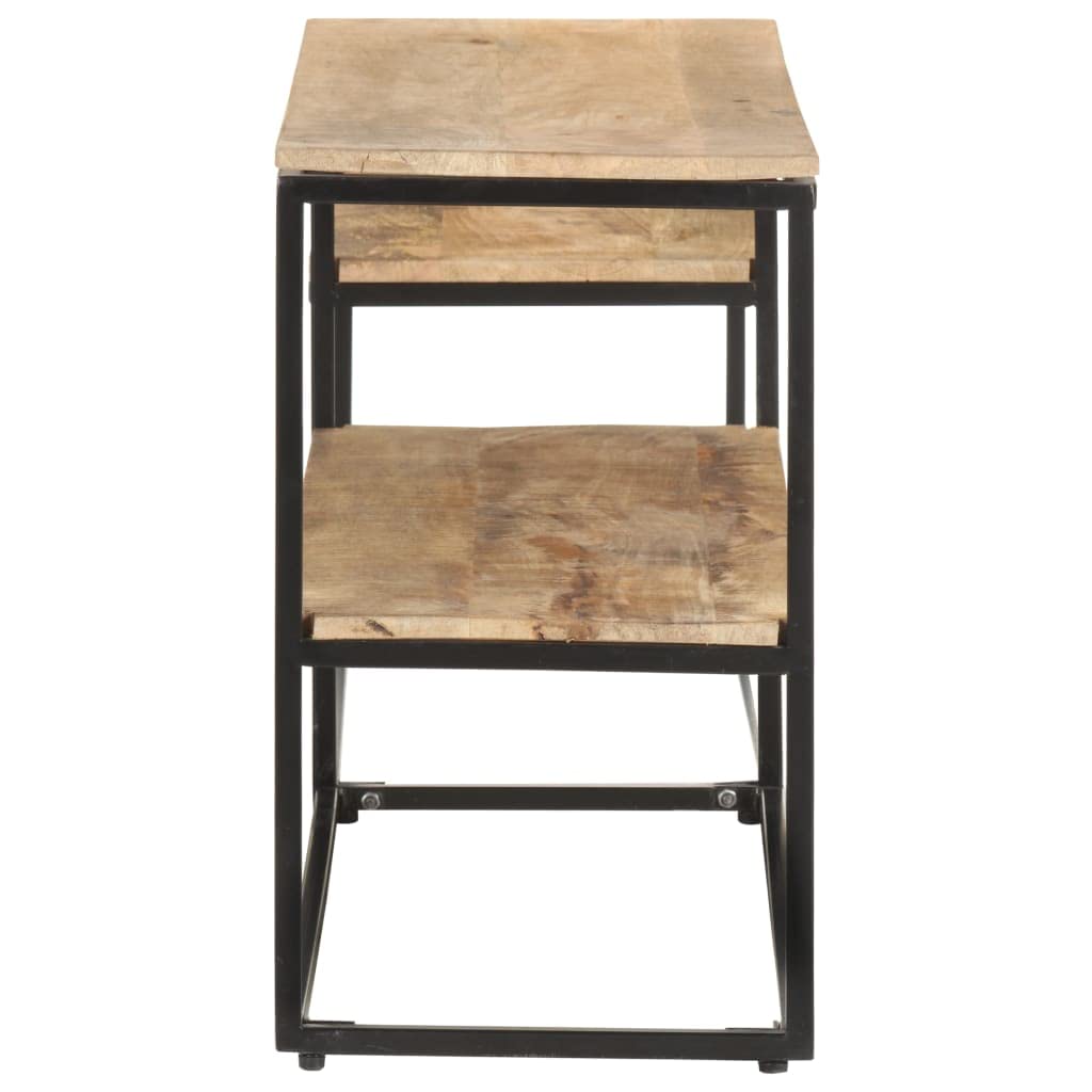 Rustic Mango Wood TV Stand with Storage - 70.9