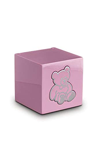 Pink Baby Urn with Teddy Bear - Beautiful Keepsake for Infant Ashes | Memorial Jewelry for Baby Loss, Comforting Gift for Grieving Parents - Perfect for Funerals, Memorials & Keepsake Display
