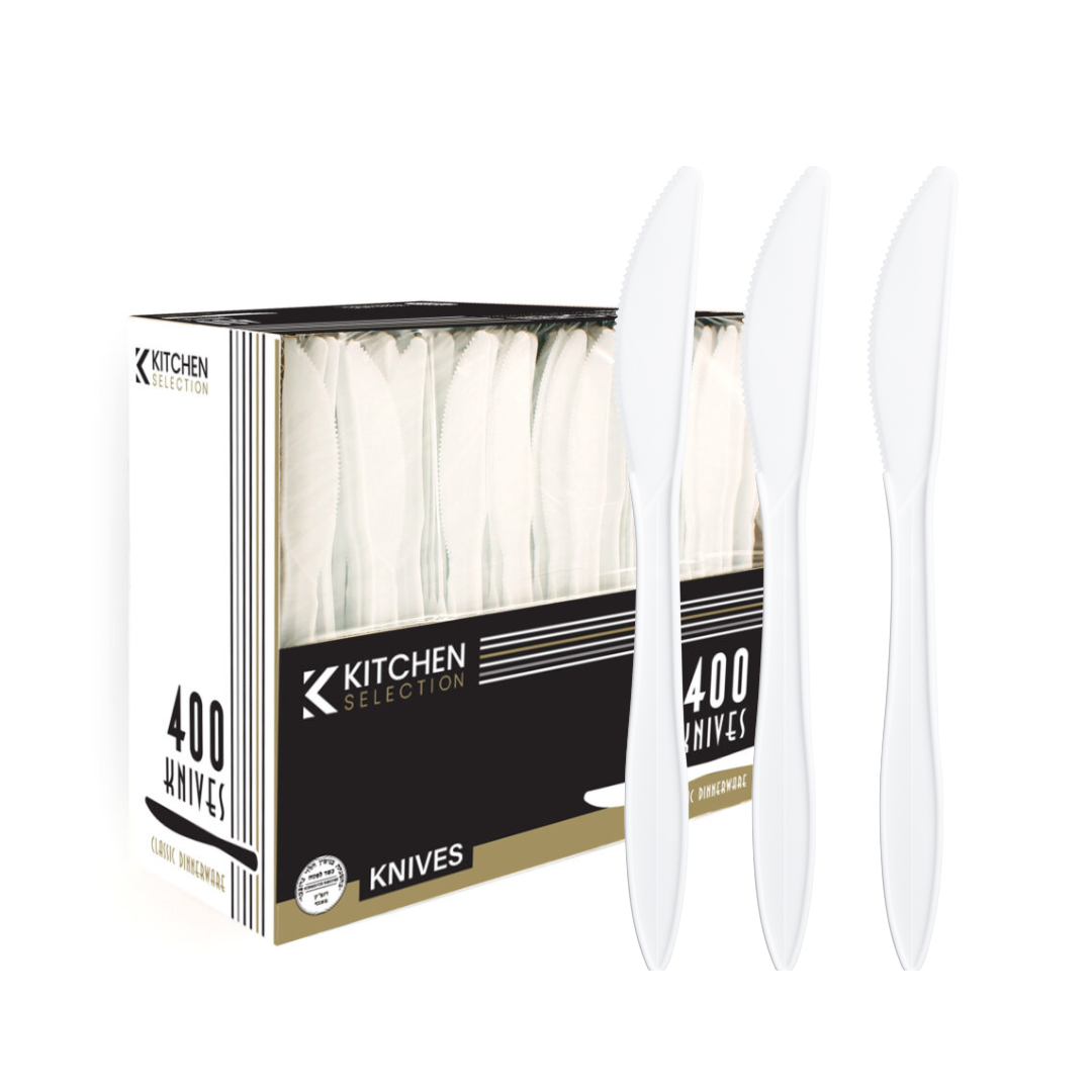 Premium White Plastic Knives - 100-Pack Disposable Cutlery for Parties, Picnics & Catering | Durable Everyday Flatware for Home, Office & Outdoor Use
