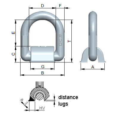 Stainless Steel Welding Load Ring - RUD LBS RS Heavy Duty Forged Lifting Hardware - Perfect for Construction, Marine & Industrial Applications