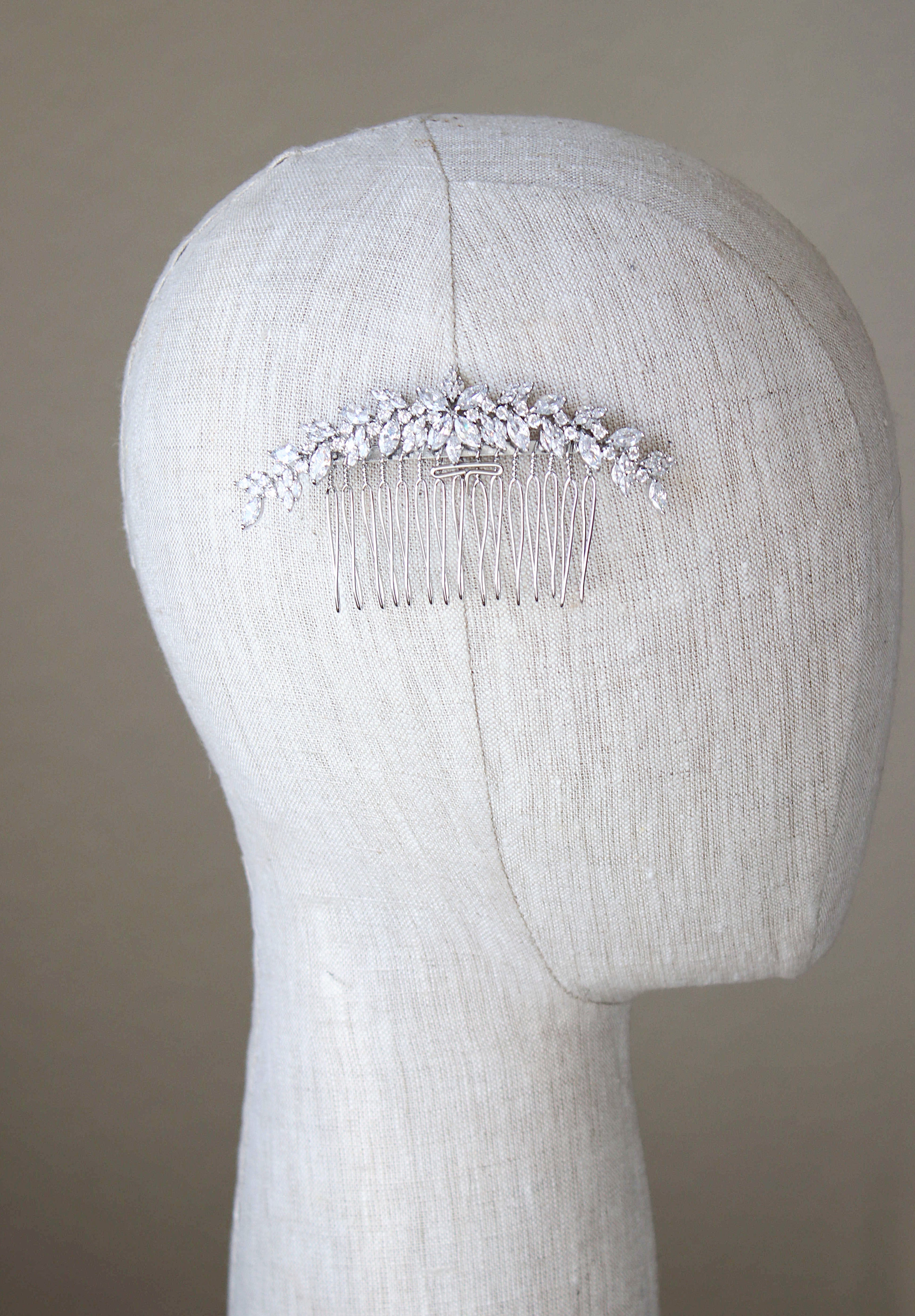 LUCILLE Simulated Diamond Bridal Headpiece Comb - Elegant Wedding Hair Accessory for Brides, Bridesmaids & Prom | Perfect for Weddings, Formal Events & Special Occasions