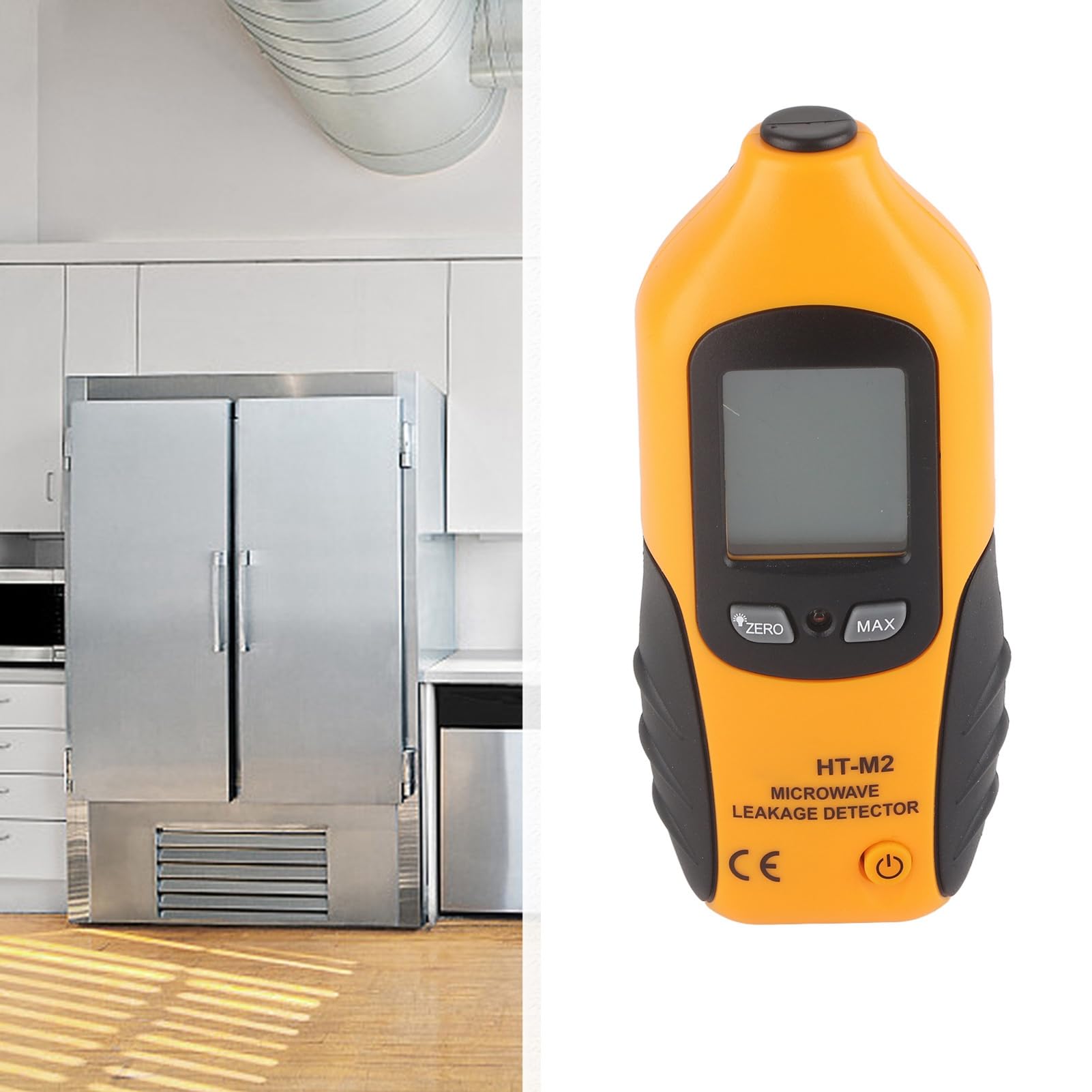 Digital Microwave Leakage Detector with M2/CM2 Display - Portable Radiation Tester with Holder Stand | Perfect for Home Kitchen Safety & Appliance Maintenance
