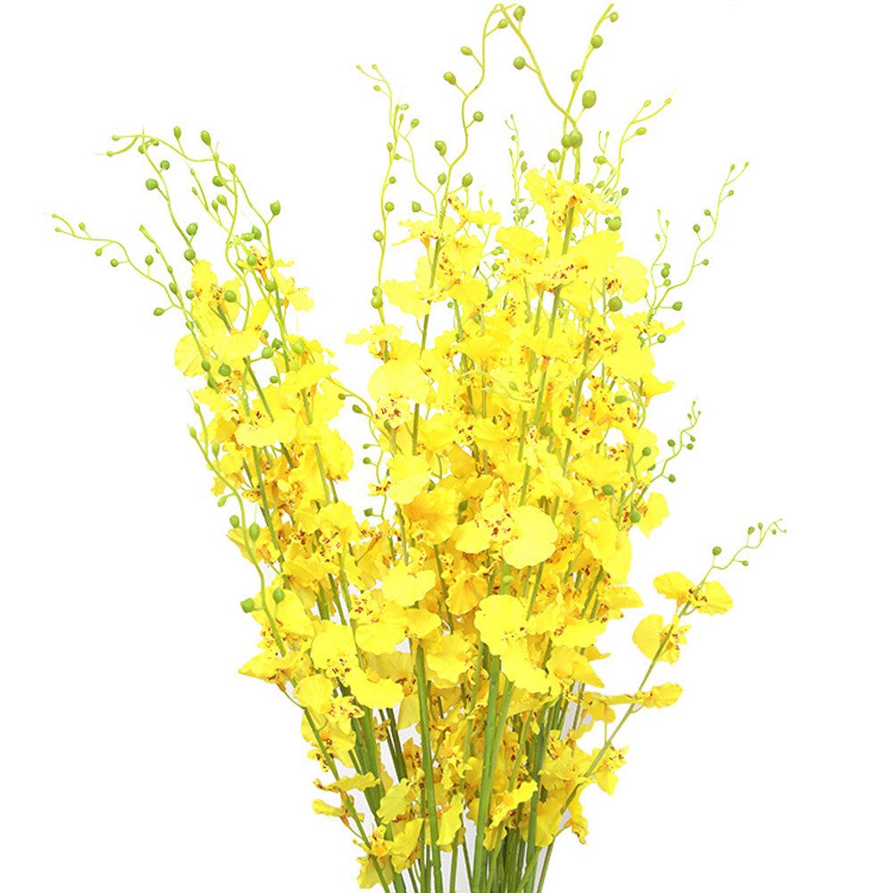 Artificial Gypsophila Flowers - Real Touch Fake Baby's Breath Bouquet for Wedding Decor, DIY Home Party, Table Centerpieces (1 PC, Yellow-2) - Perfect for Bridal Shower, Baby Shower & Romantic Home Decor