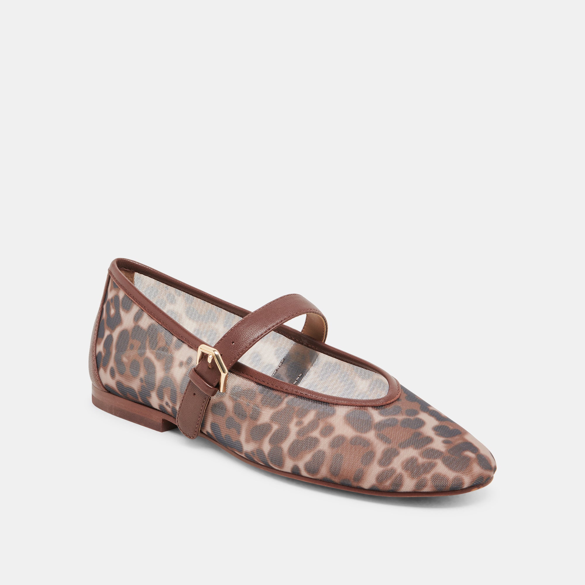 Roslyn Leopard Print Mesh Ballet Flats - Comfortable Women's Slip-On Shoes for Casual Wear, Office & Dance