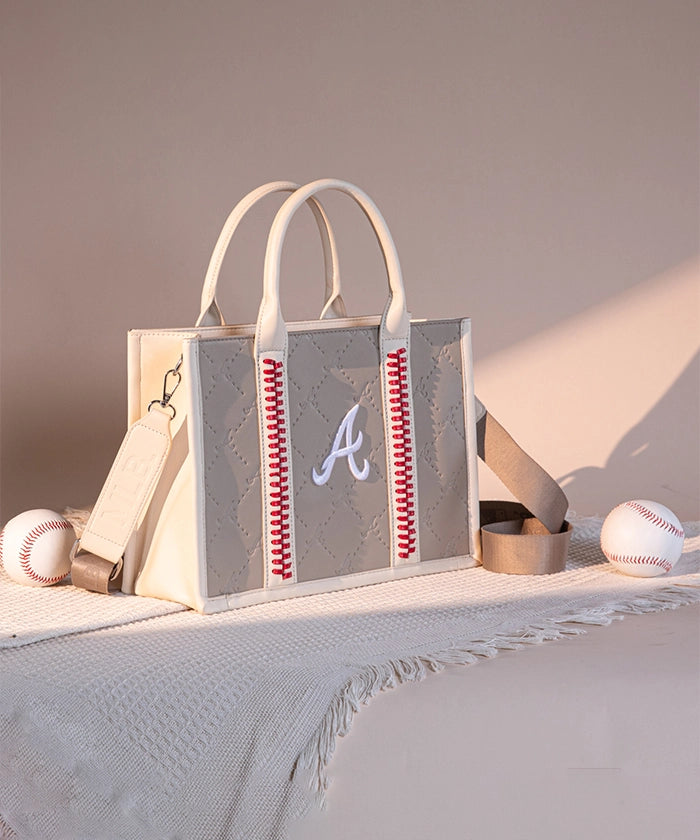 Official MLB Atlanta Braves Tote Bag - Durable Canvas Shoulder Bag for Baseball Fans - Perfect for Games, Beach, Shopping & Daily Use