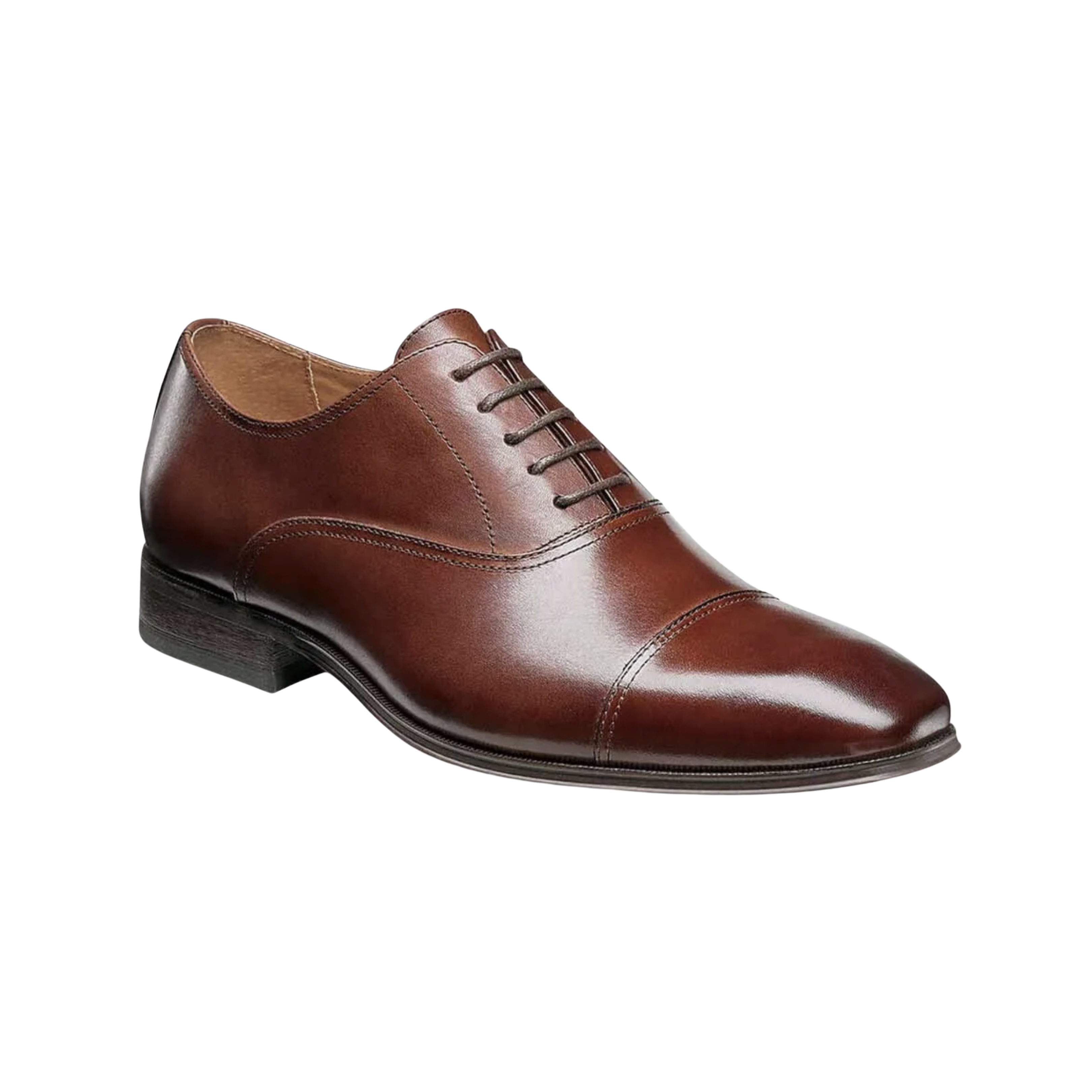 Men's Corbetta Cap Toe Oxford Dress Shoes in Cognac - Classic Formal & Business Attire (Regular Width) - Perfect for Weddings, Office & Special Occasions