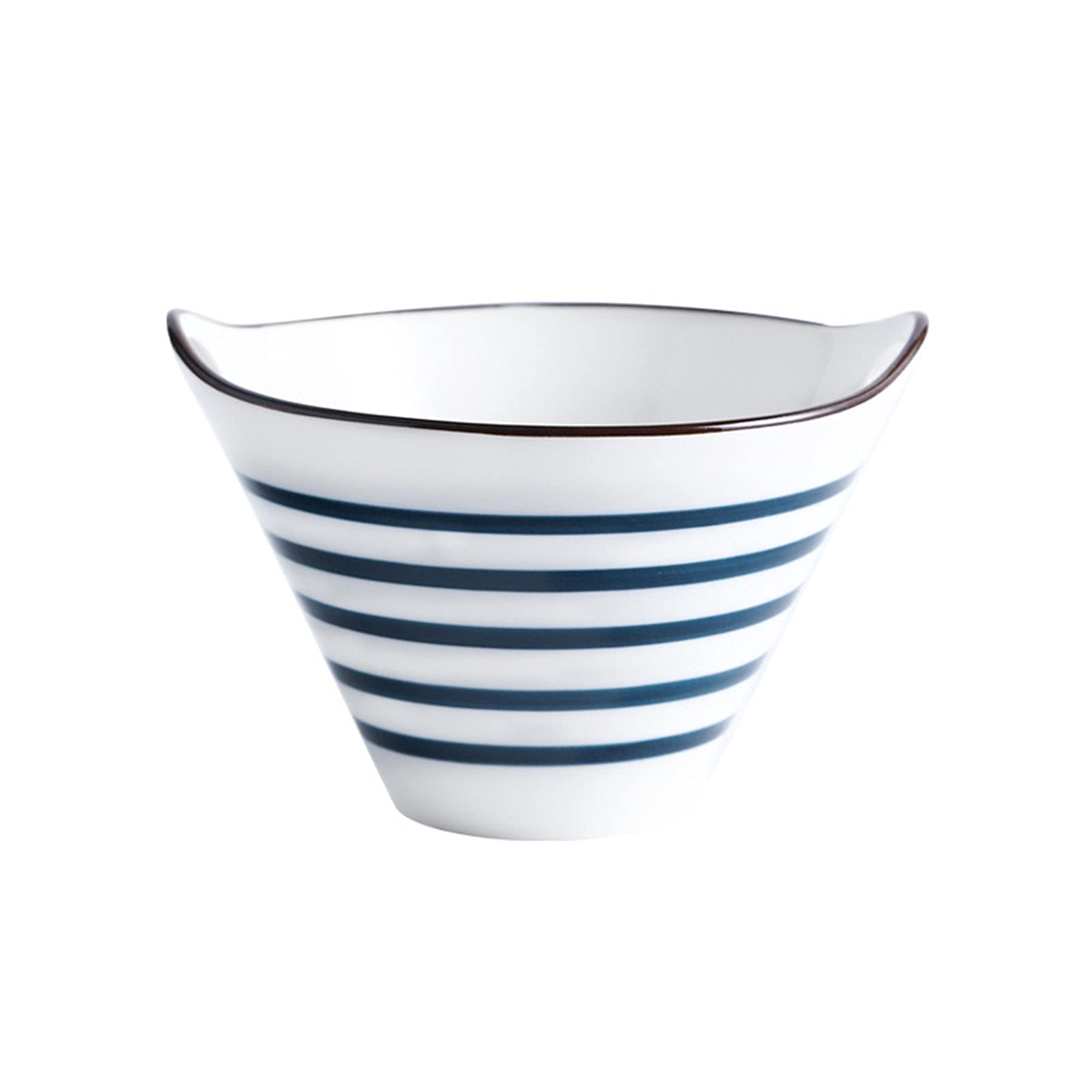 Binaural Design 640ml Non-Slip Salad Bowls - 6.5 Inch Cereal Bowls Set of 4 for Dessert, Noodles, Porridge & Healthy Meals - Perfect for Family Dining, Picnics & Meal Prep (Color: E)