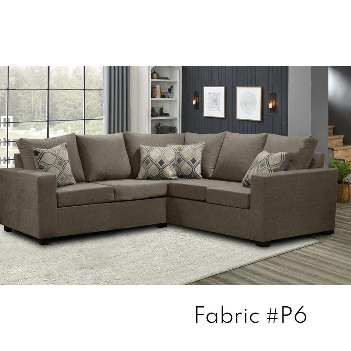 Premium Canadian-Made 2x2 Sectional Sofa with 17 Fabric Choices - Perfect for Living Rooms, Family Gatherings & Cozy Home Decor