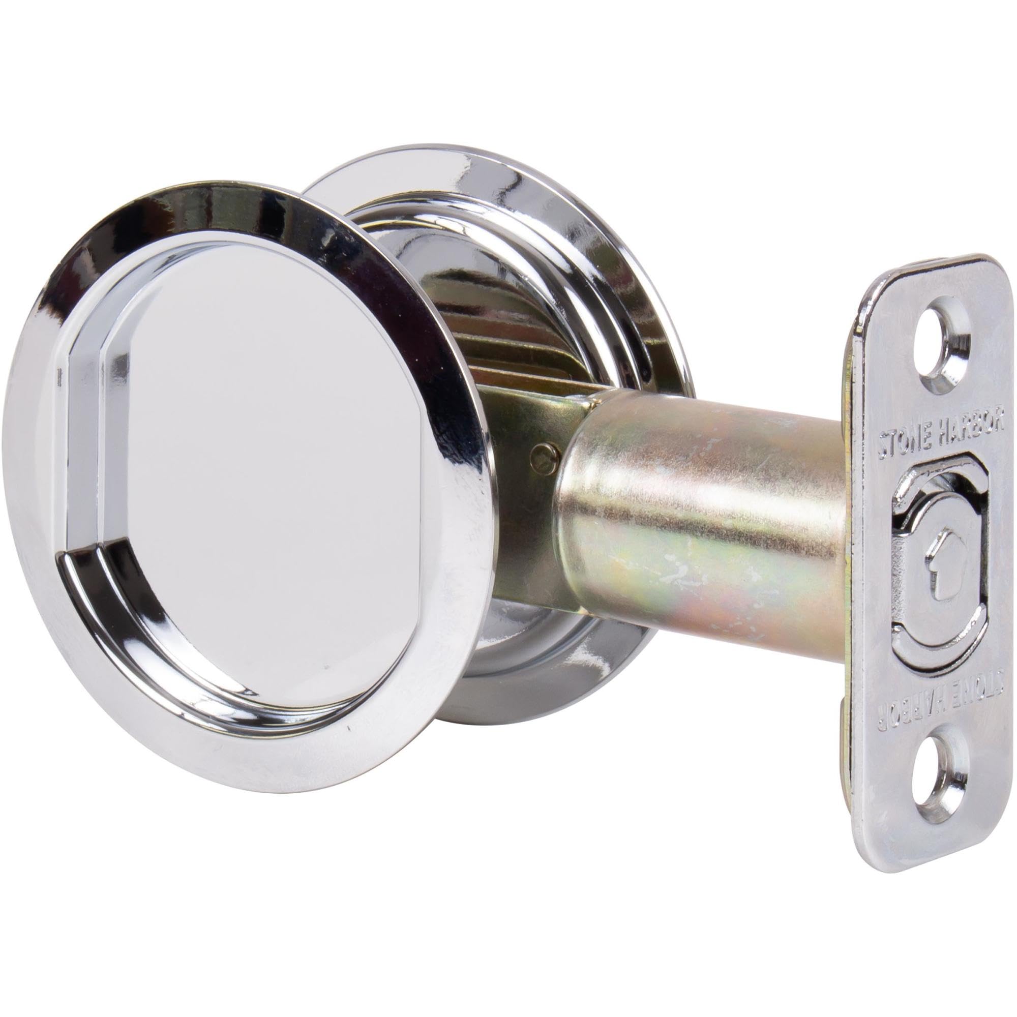 Round Pocket Door Lock - 2-3/4