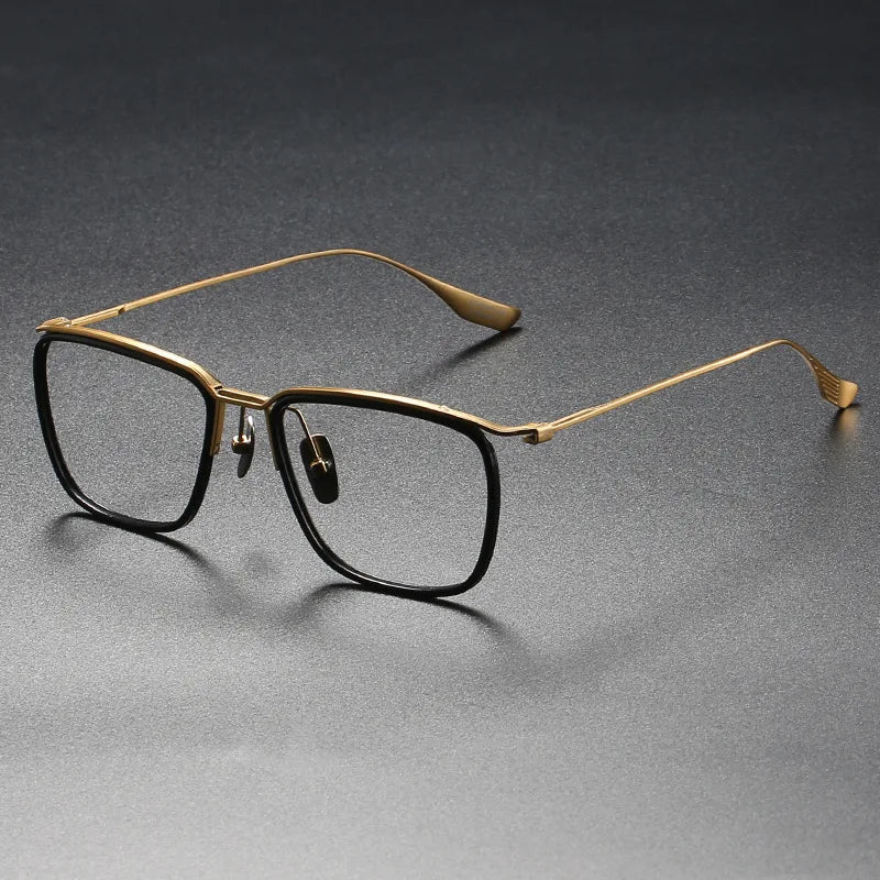 Aimee Unisex Full Rim Square Titanium Acetate Eyeglasses 20106 - Lightweight Durable Frames for Men & Women - Perfect for Reading, Work & Fashion Accessories