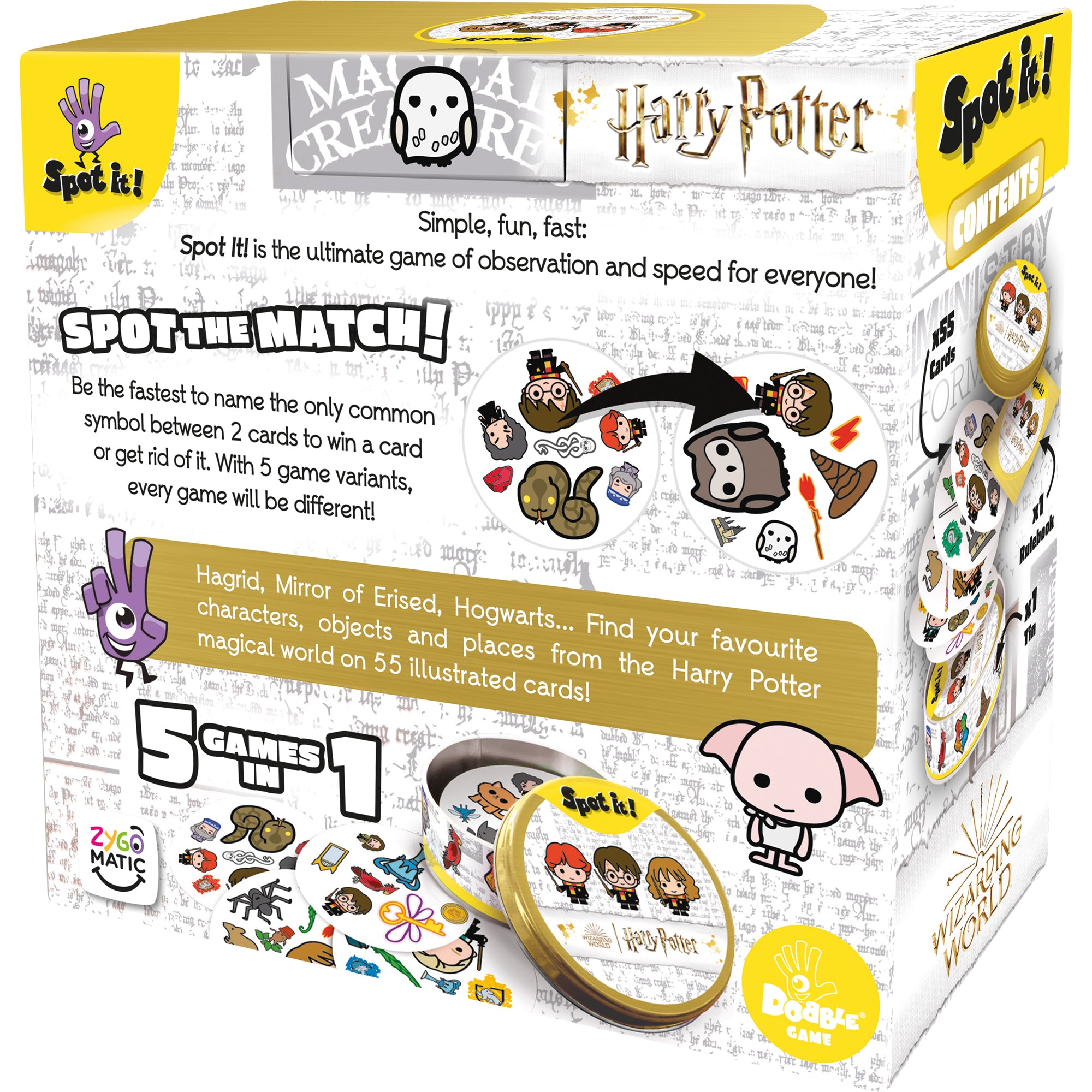Harry Potter Spot It Card Game Eco-Friendly Sleeve - Protect Your Cards with This Durable, Reusable Sleeve for Game Nights and Travel