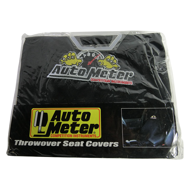 Autometer Universal Single Seat Cover - Slip-On Design Fits Most Cars with Licensed Logo | Perfect for Car Interior Protection & Customization