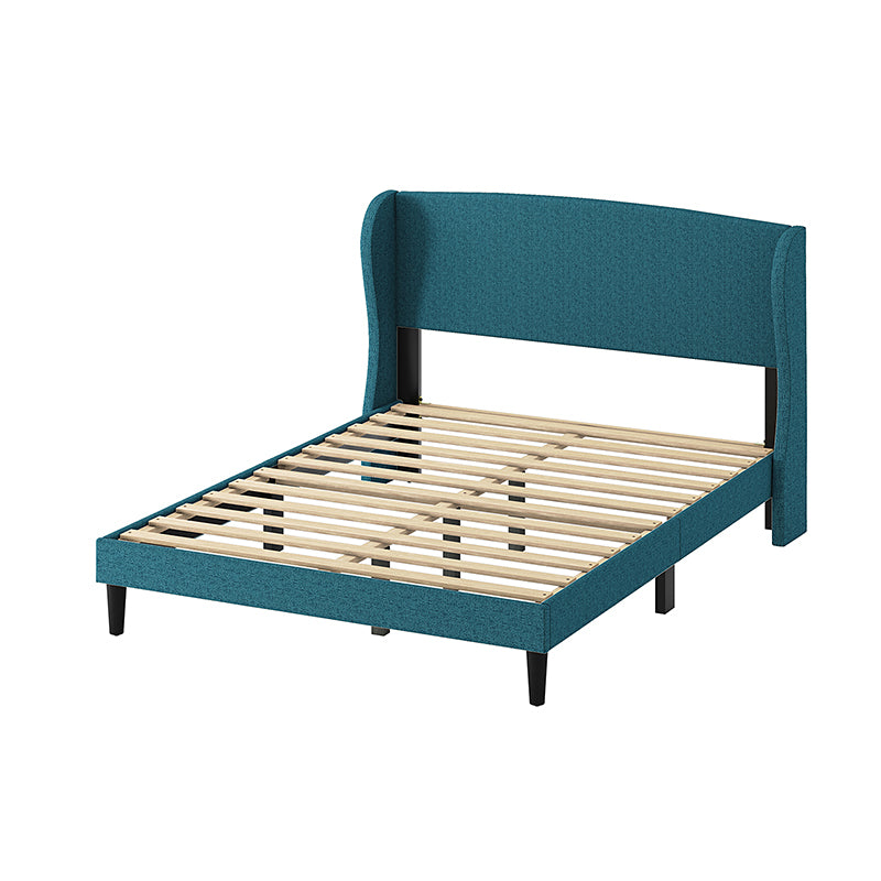 Baotist Upholstered Wingback Platform Bed Frame - Queen Size Modern Bedroom Furniture for Master Bedroom, Guest Room & Apartment